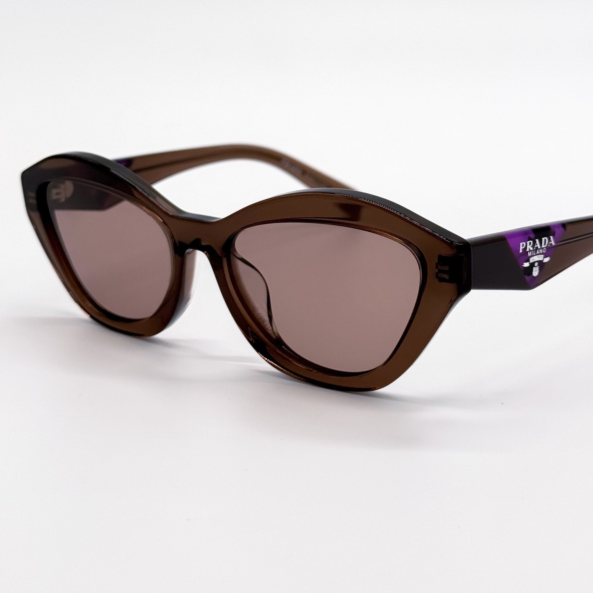 Prada NEW PRADA SUNGLASSES PRA02SF 17O60B BROWN WOMEN Size ONE SIZE - 6 Thumbnail