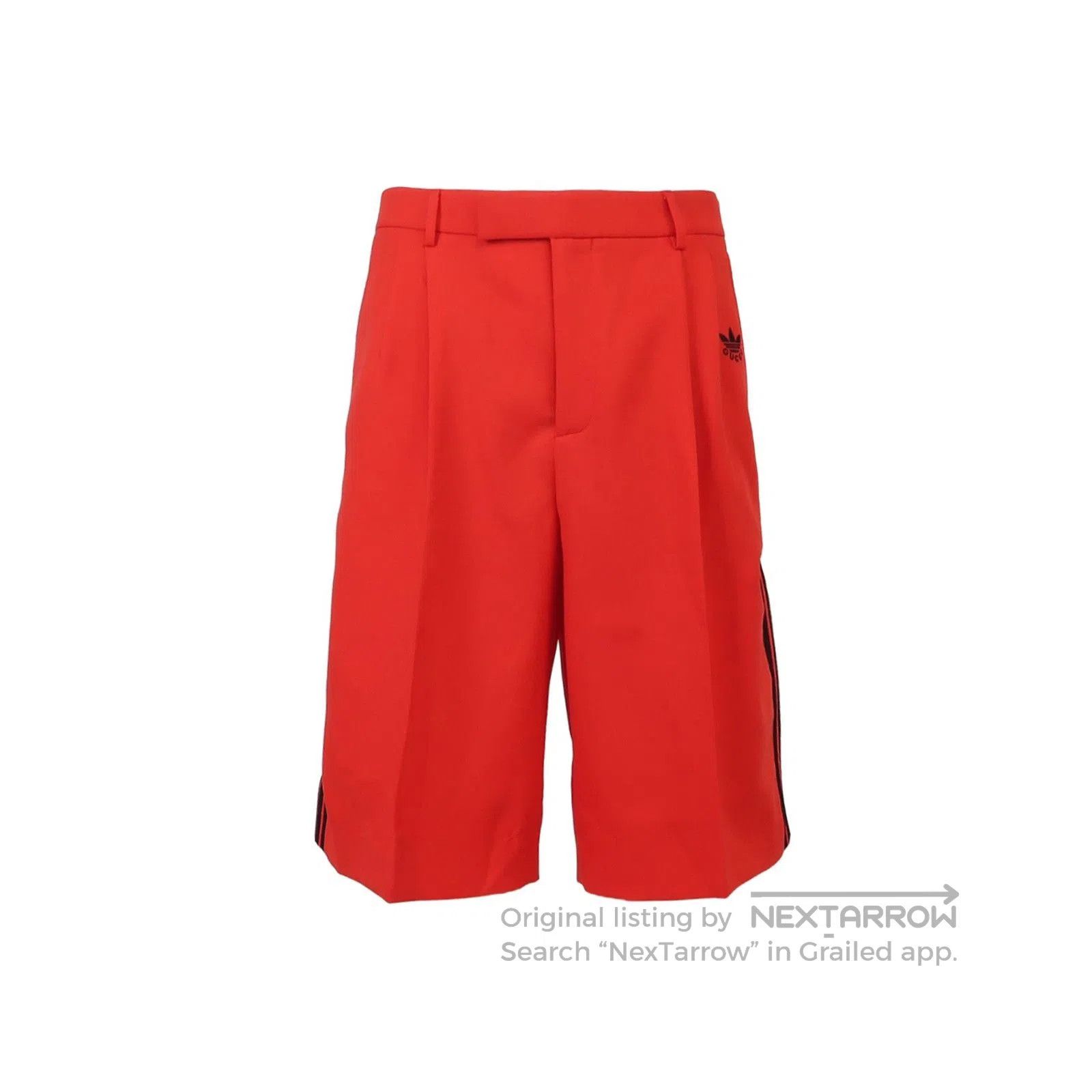 Gucci Gucci x Adidas Trefoil Logo Stripe Red Shorts. Size US 32 / EU 48 - 2 Thumbnail