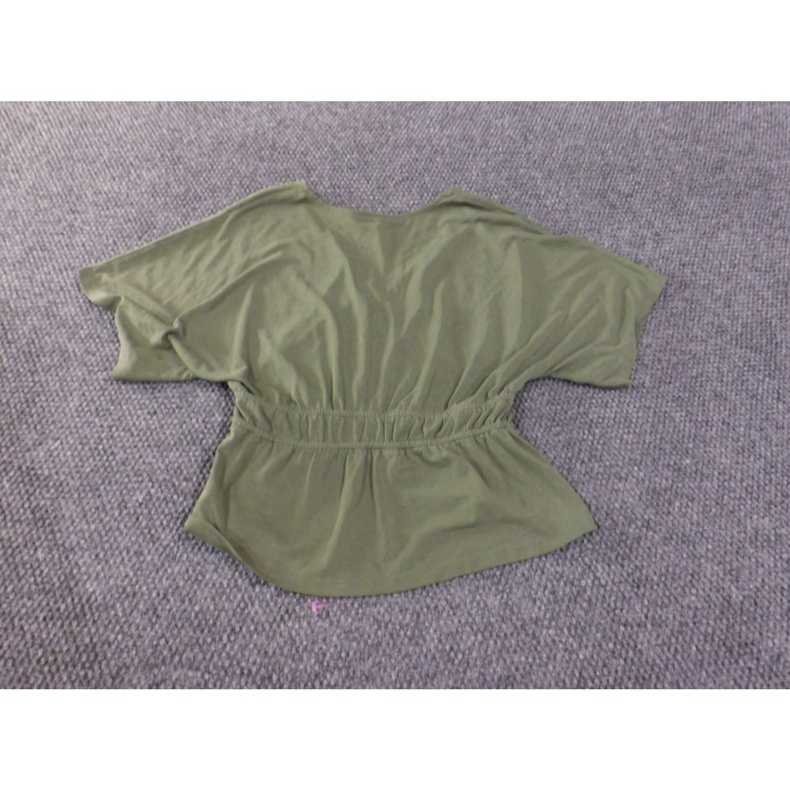 Lucky Brand Lucky Brand Blouse Shirt Womens V-Neck Pullover Knit Modal Green S Short Sleeve Casual Classic Size S / US 4 / IT 40 - 7 Thumbnail