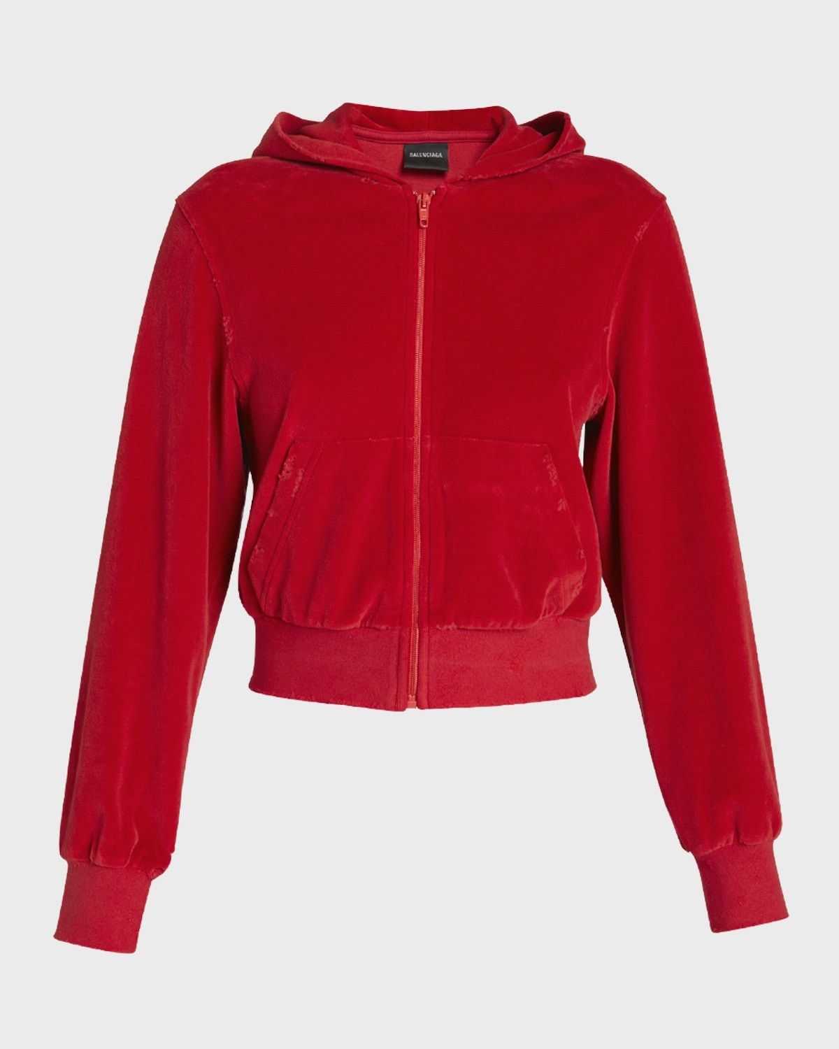 Balenciaga o1bcso1str0525 BB Motel Zip Up Hoodie Fitted in Red Size L / US 10 / IT 46 - 1 Thumbnail
