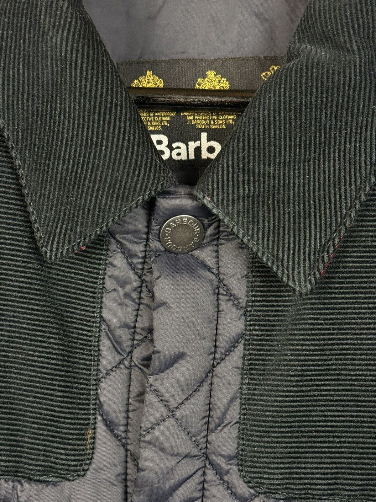 Barbour Barbour Gillock Quilted Jacket Corduroy Collar Black Size US XL / EU 56 / 4 - 3 Thumbnail