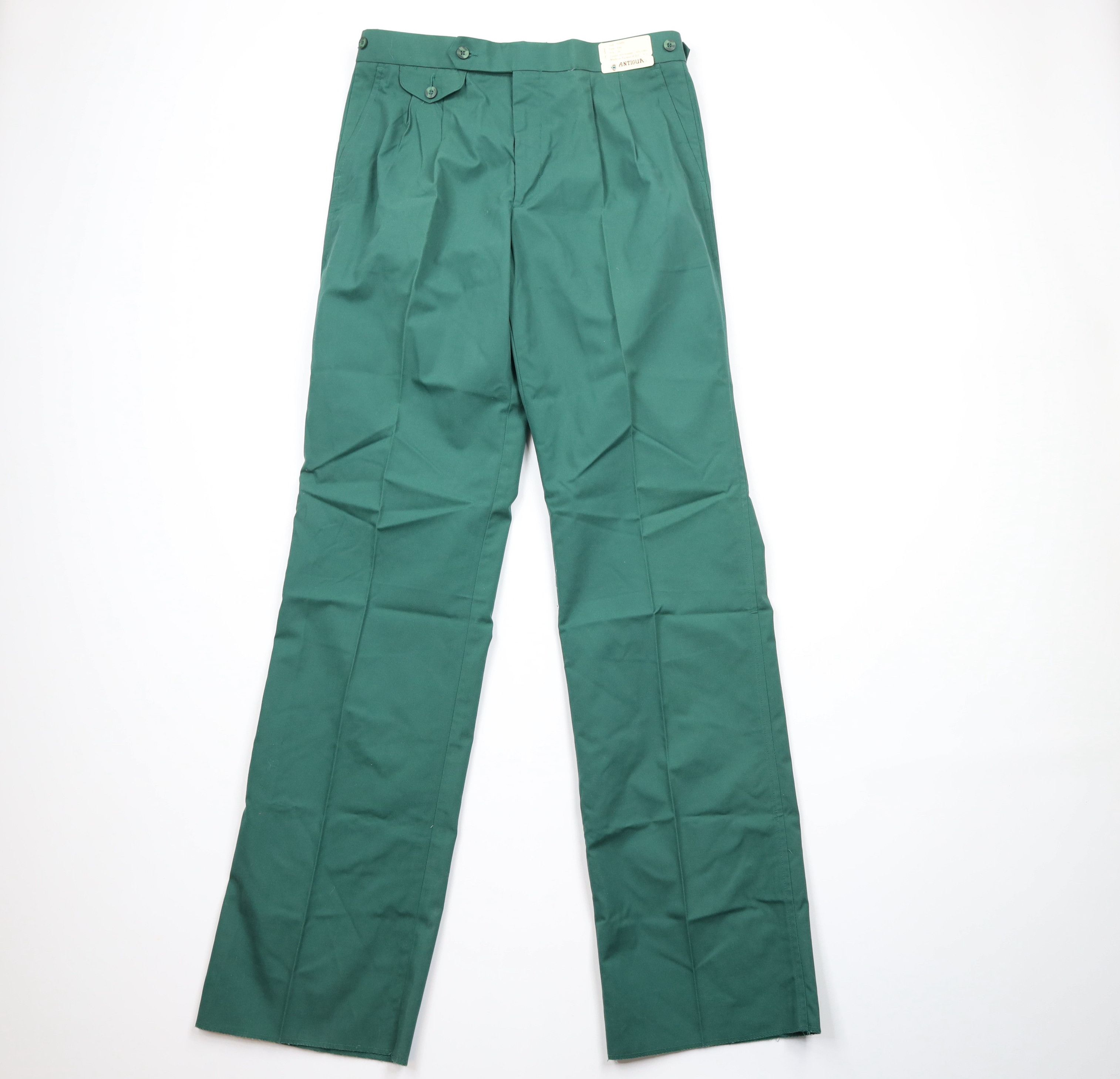 image of Deadstock Vintage 70's Streetwear Wide Leg Chino Pants in Green, Men's (Size 34)