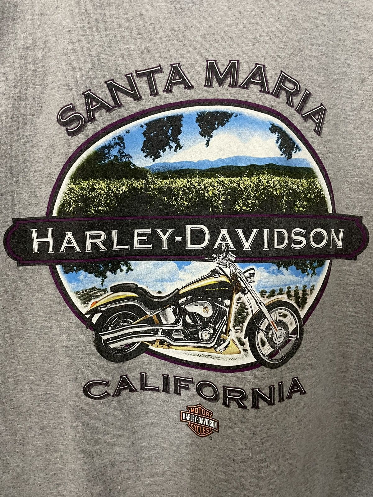 Harley Davidson × Vintage Harley Davidson Gray Tank Top Santa Maria California Large Size US L / EU 52-54 / 3 - 4 Thumbnail