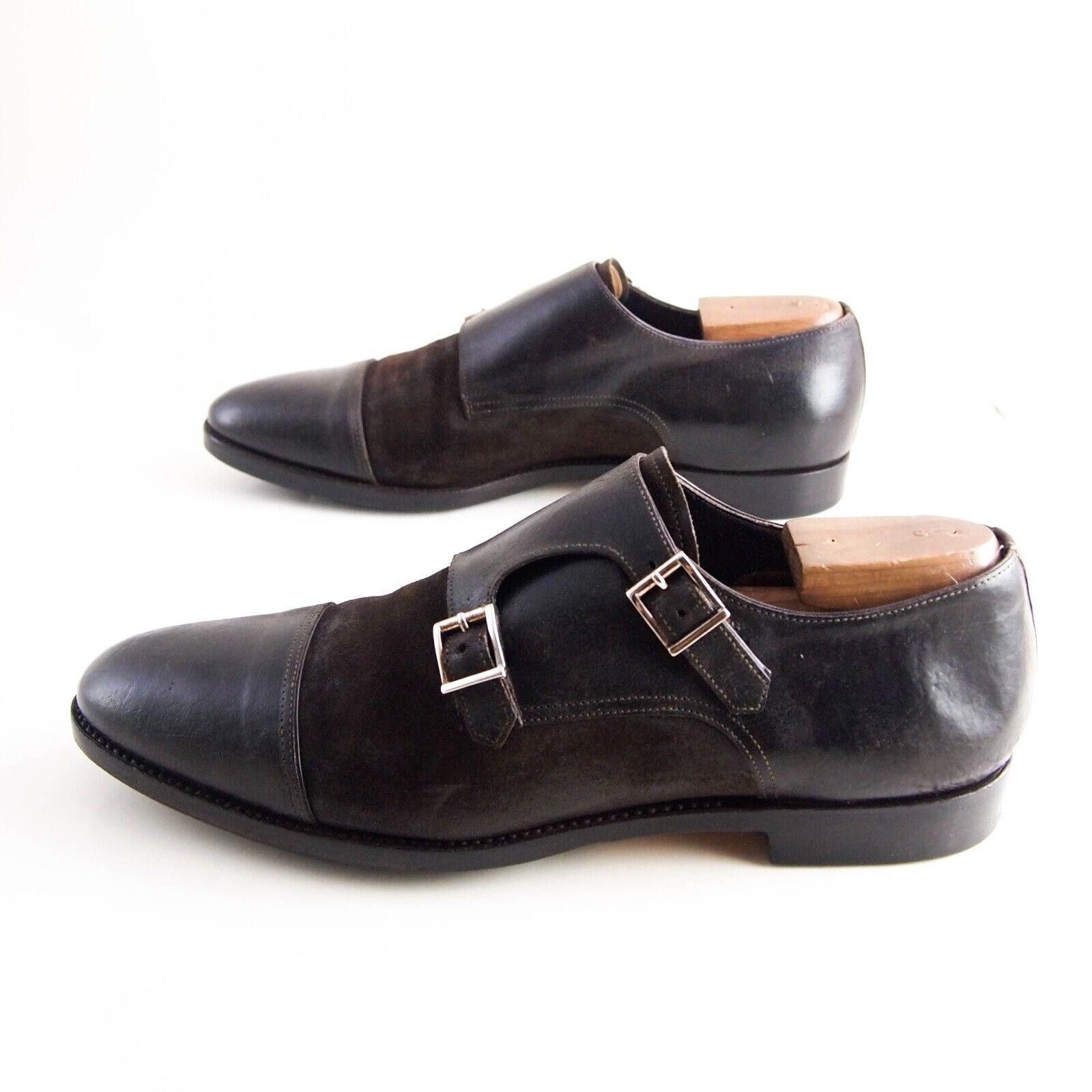 Santoni Santoni Double Monks Brown Leather Suede US 9.5 EU 42.5 Size US 9.5 / EU 42-43 - 2 Thumbnail