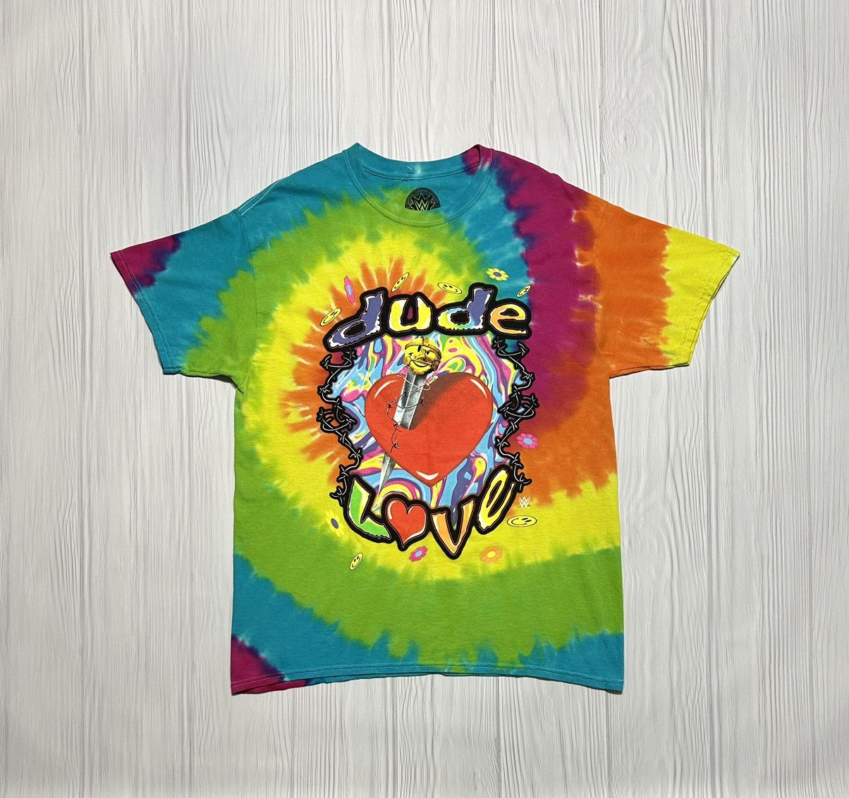 WWE Rare WWE “Dude Love” Tie Dye Style T-Shirt Size US L / EU 52-54 / 3 - 1 Thumbnail