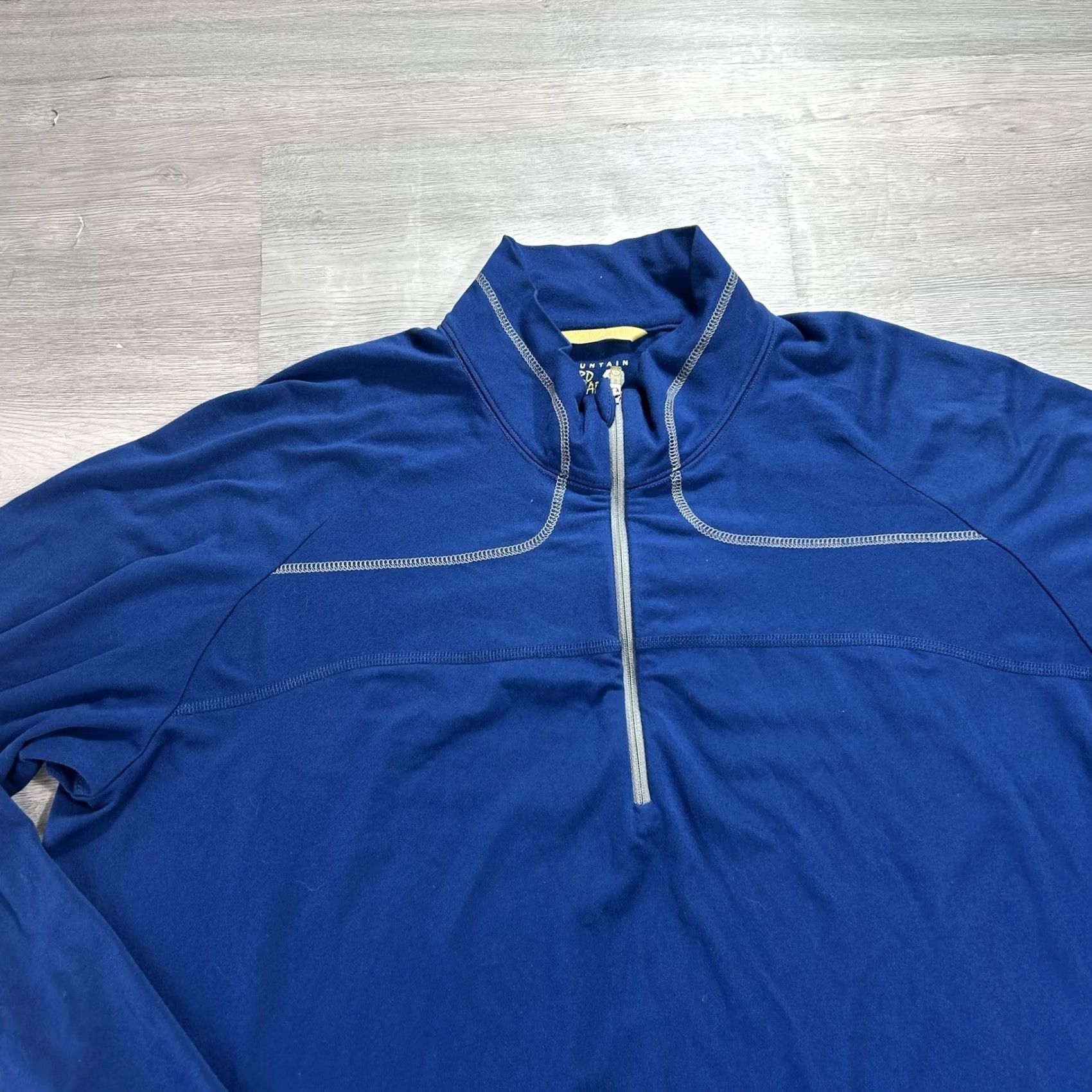 Mountain Hardwear Mountain Hardwear Pullover Mens XL Blue 1/4 Zip Long Sleeve Hiking Performance Size US XL / EU 56 / 4 - 7 Thumbnail