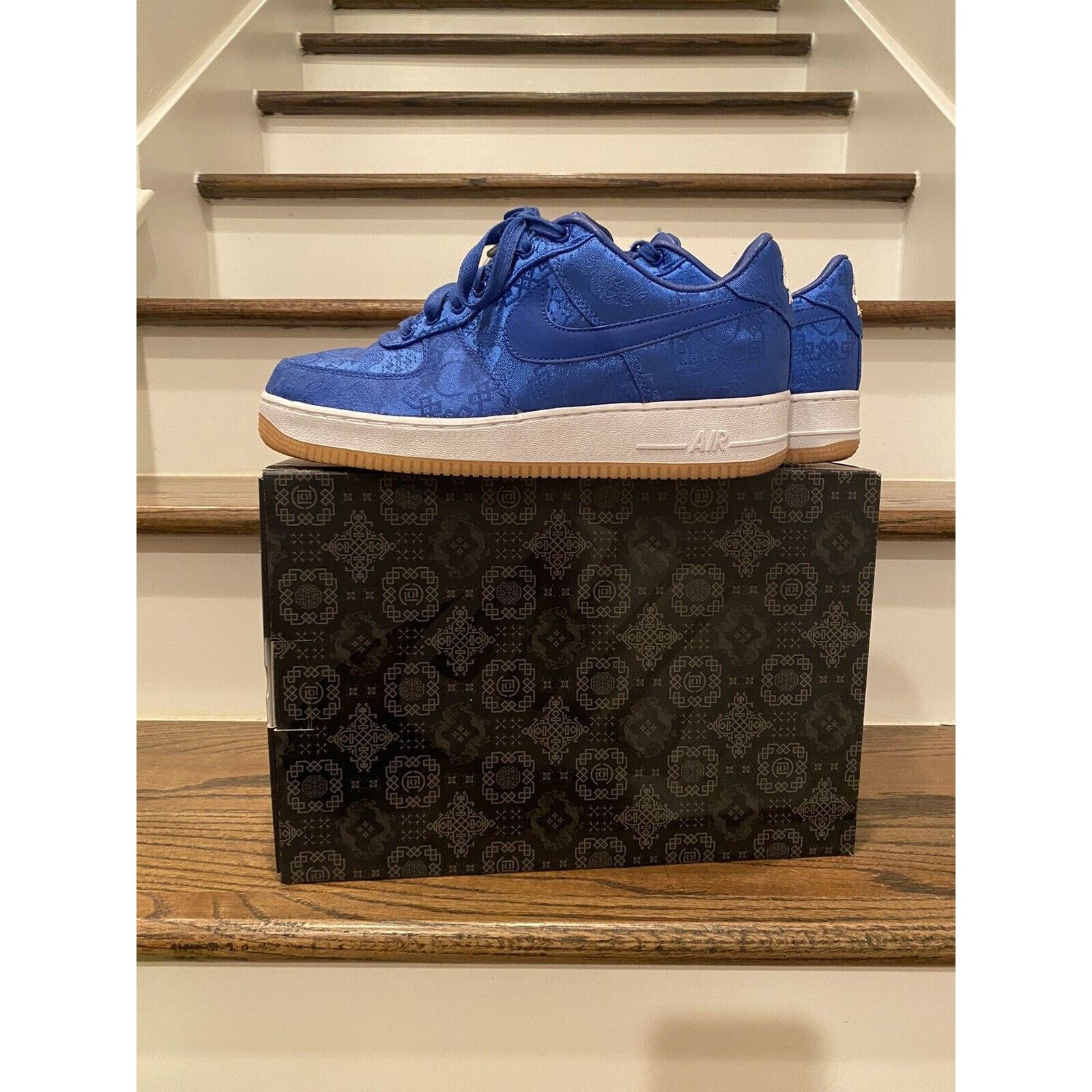 Nike Nike Air Force 1 Premium x CLOT Royal Silk Blue Size US 10 / EU 43 - 6 Thumbnail