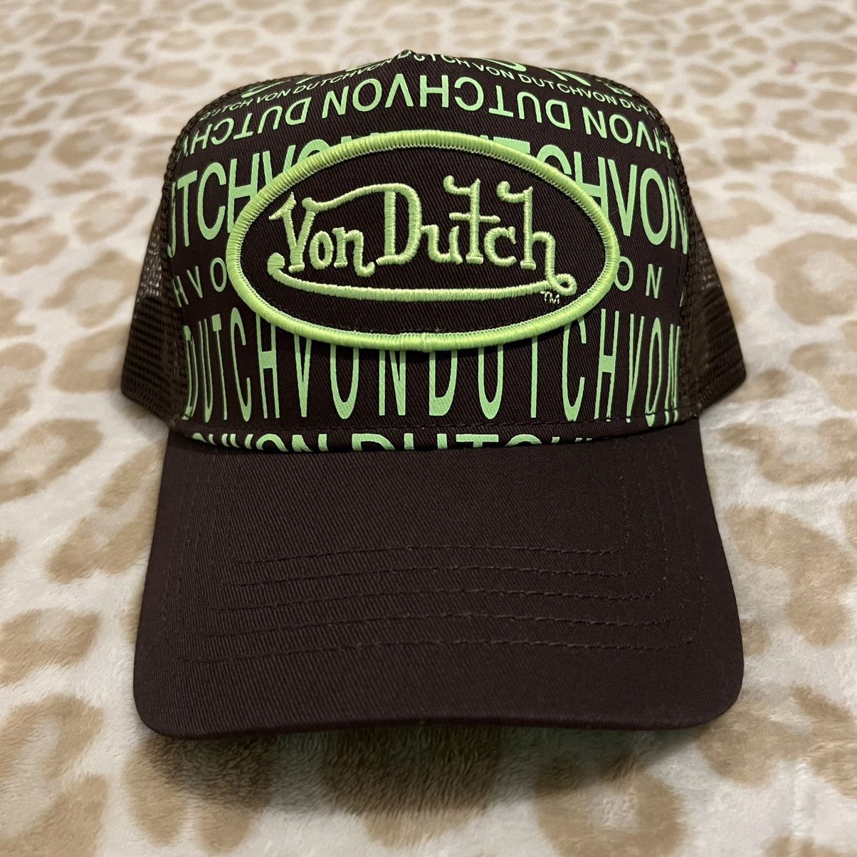 Von Dutch Von Dutch Green and Brown Trucker 90$ Retail Size ONE SIZE - 1 Thumbnail