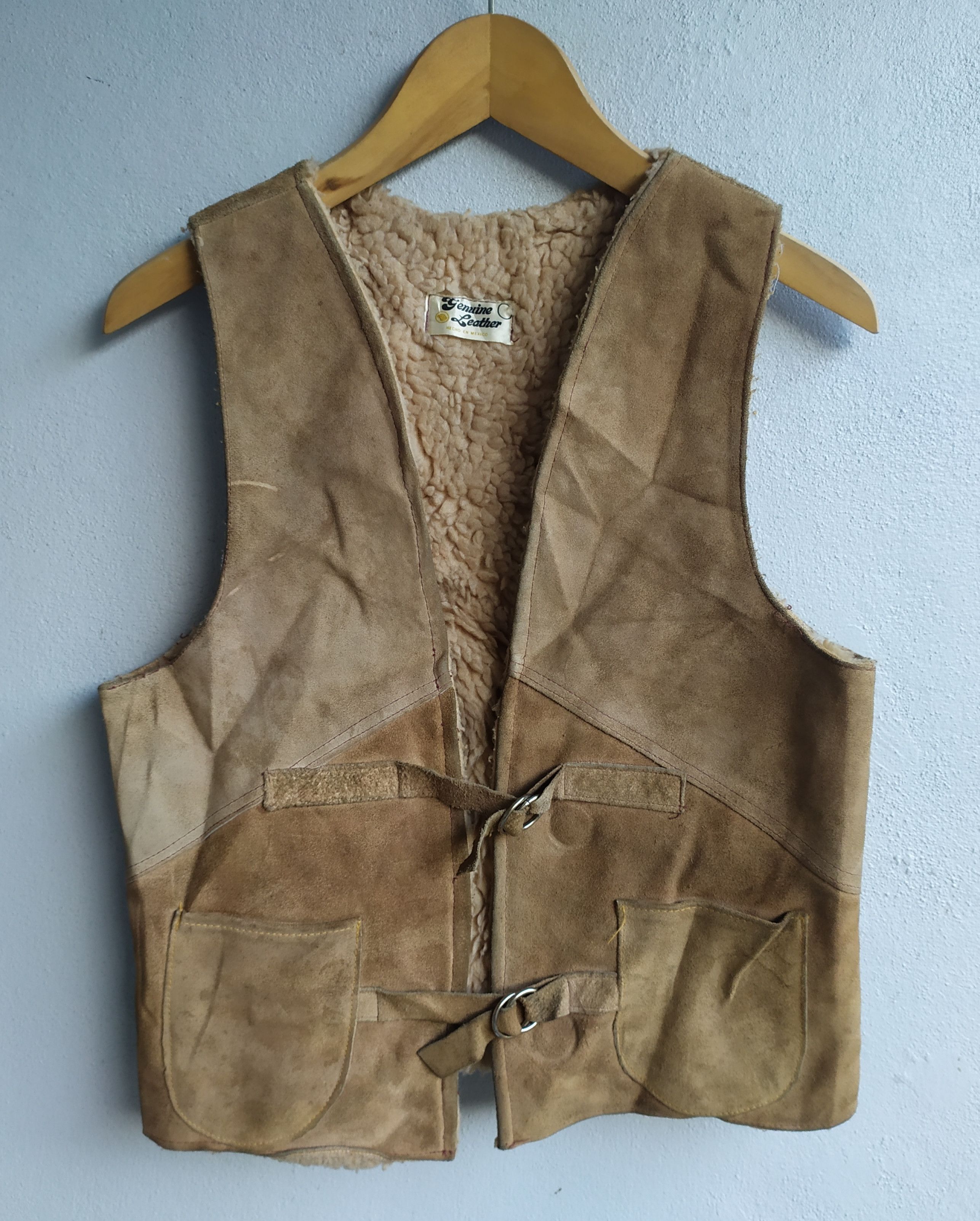 Japanese Brand × Leather × Vintage Vintage Genuine Leather Shearling Jacket Size US S / EU 44-46 / 1 - 1 Thumbnail