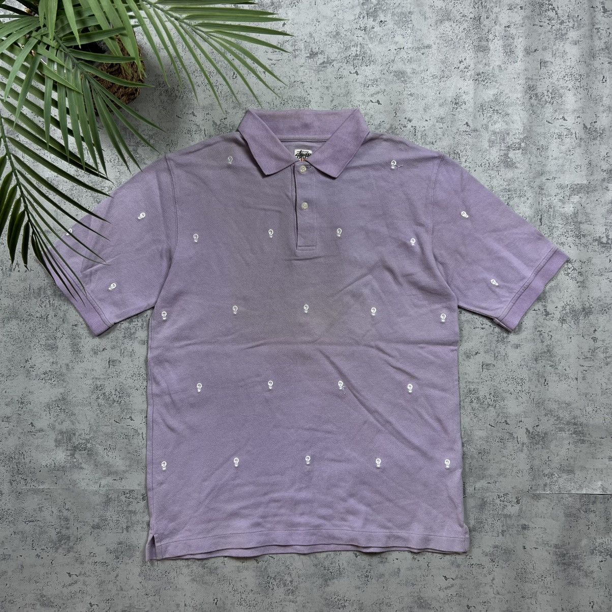 Stussy 00s Stussy Japan Skull Logo Vintage Y2K Button Up Retro Polo Size US M / EU 48-50 / 2 - 1 Thumbnail