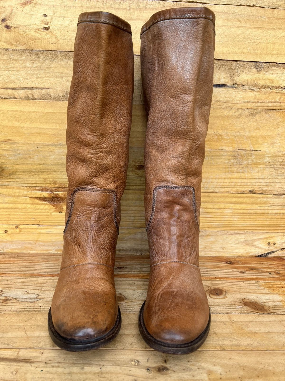 FREEBIRD Freebird Women's Tall Brown Leather Western Knee High Size US 7 / IT 37 - 2 Thumbnail