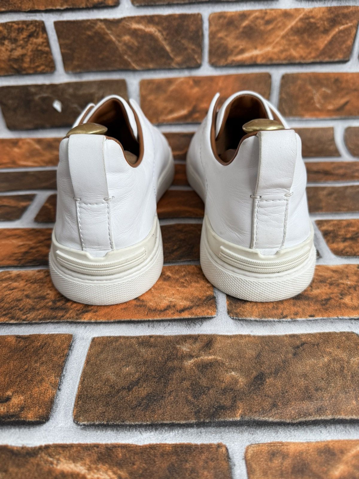 Ermenegildo Zegna Triple stitch leather trainers Size US 8 / EU 41 - 16 Thumbnail