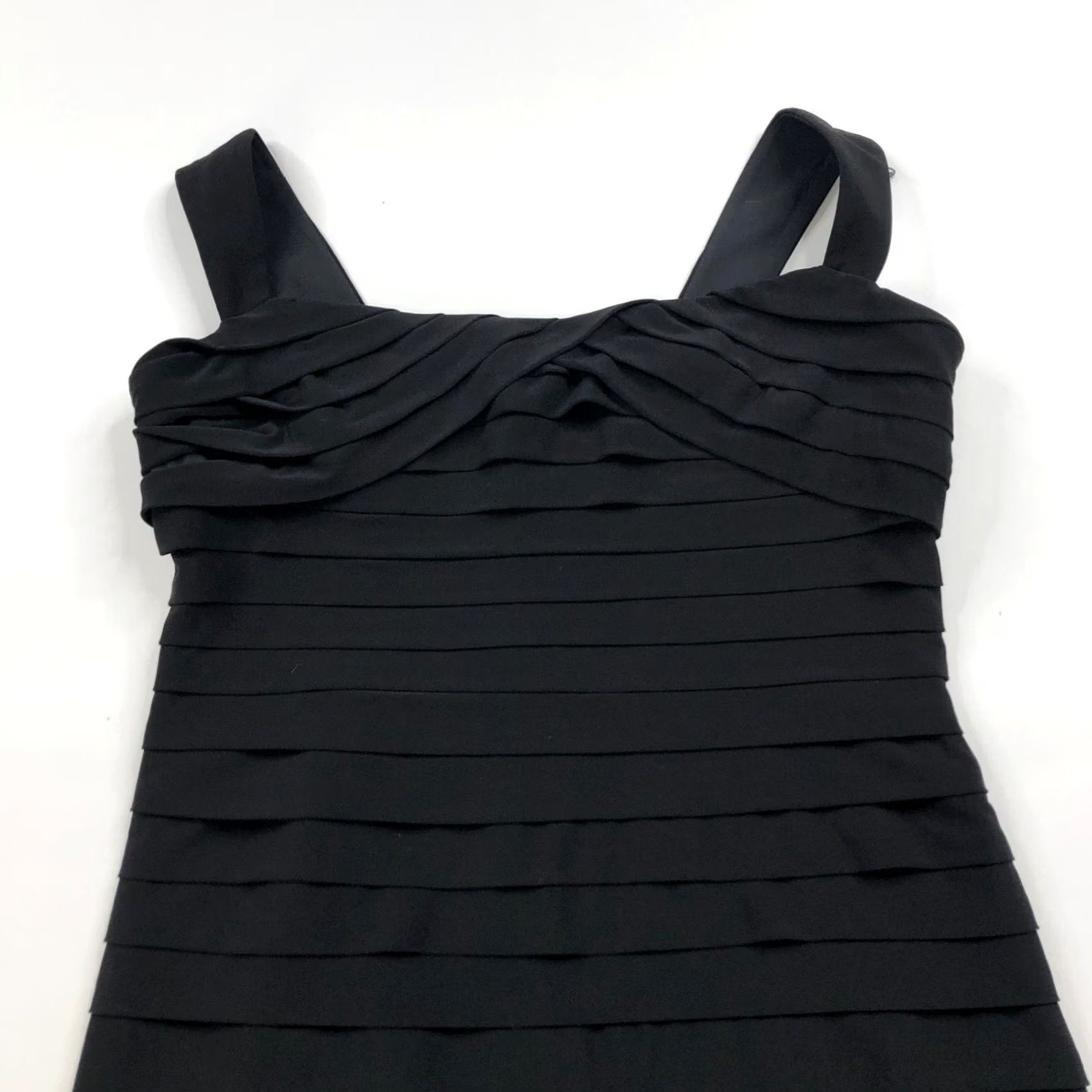 Ralph Lauren Lauren Ralph Lauren Dress 14 Black Sheath Tiered Above Knee Length MINT Size XL / US 12-14 / IT 48-50 - 2 Thumbnail