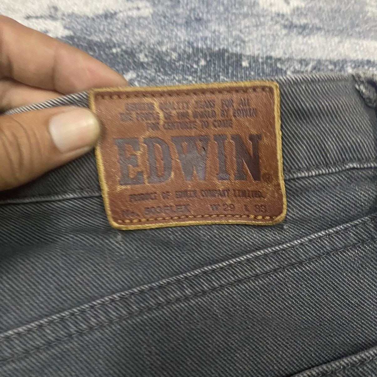 Vintage Vintage Japanese Edwin 503 13oz Faded Black Flex Denim Jeans Size US 29 - 11 Thumbnail