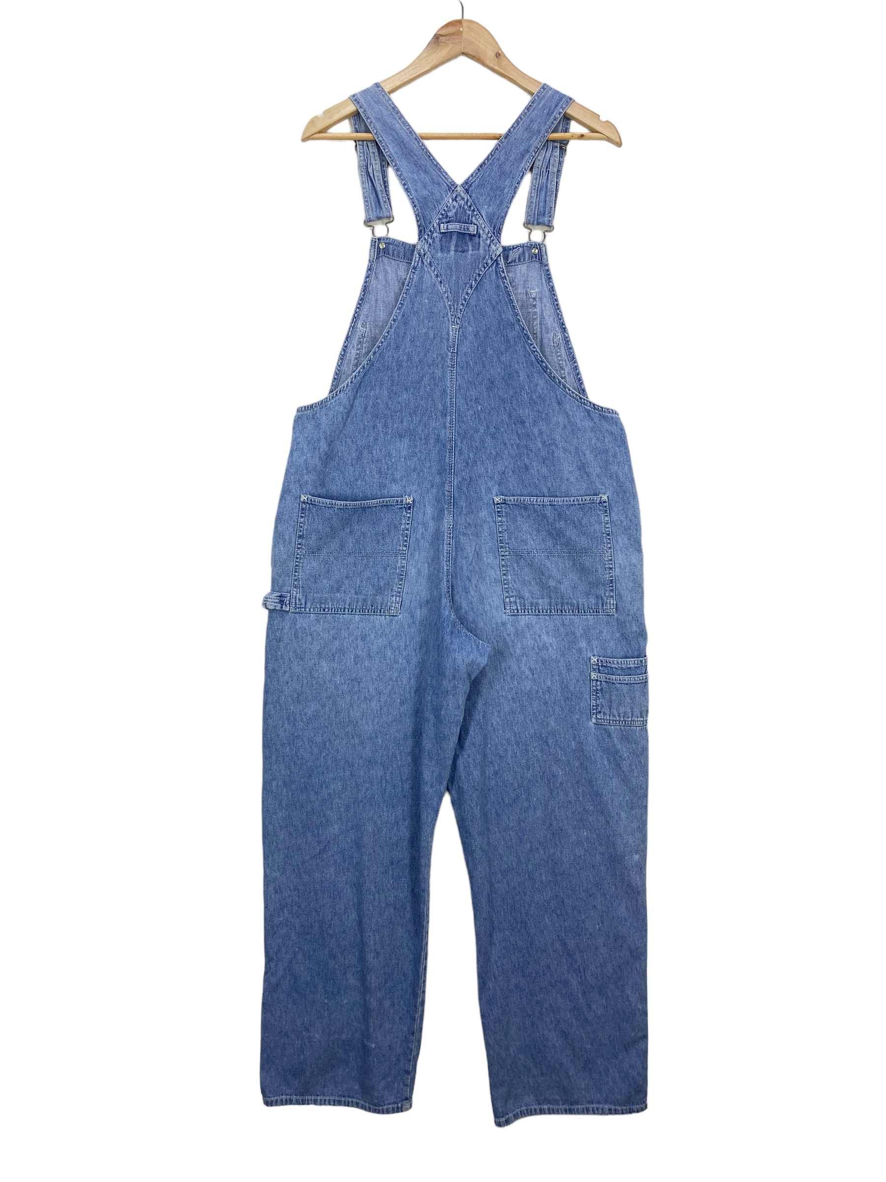 Old Navy Old Navy Carpenter Bib Overalls Light Wash Jeans Size US 39 - 2 Thumbnail