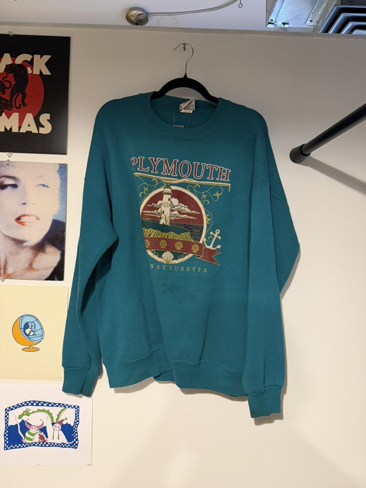 Vintage Vintage Plymouth Massachusetts Light House Crewneck Size US XL / EU 56 / 4 - 1 Thumbnail