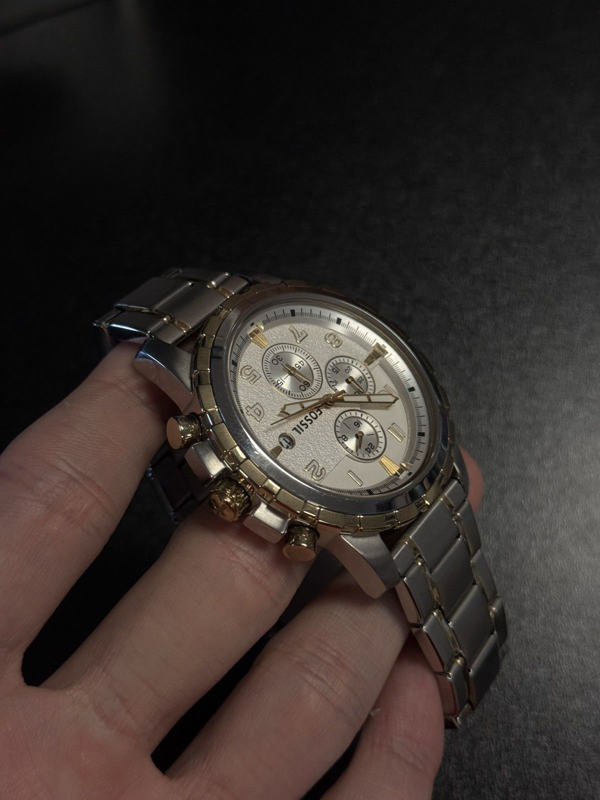 Fossil Fossil Gold/Silver Watch Adjustable Size W Extra Links Size ONE SIZE - 8 Thumbnail