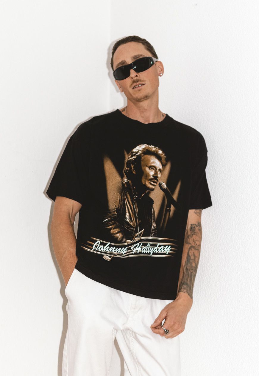 Vintage Y2K Oversized Johnny Hallyday Rock Band Graphic Shirt Size US XL / EU 56 / 4 - 5 Thumbnail