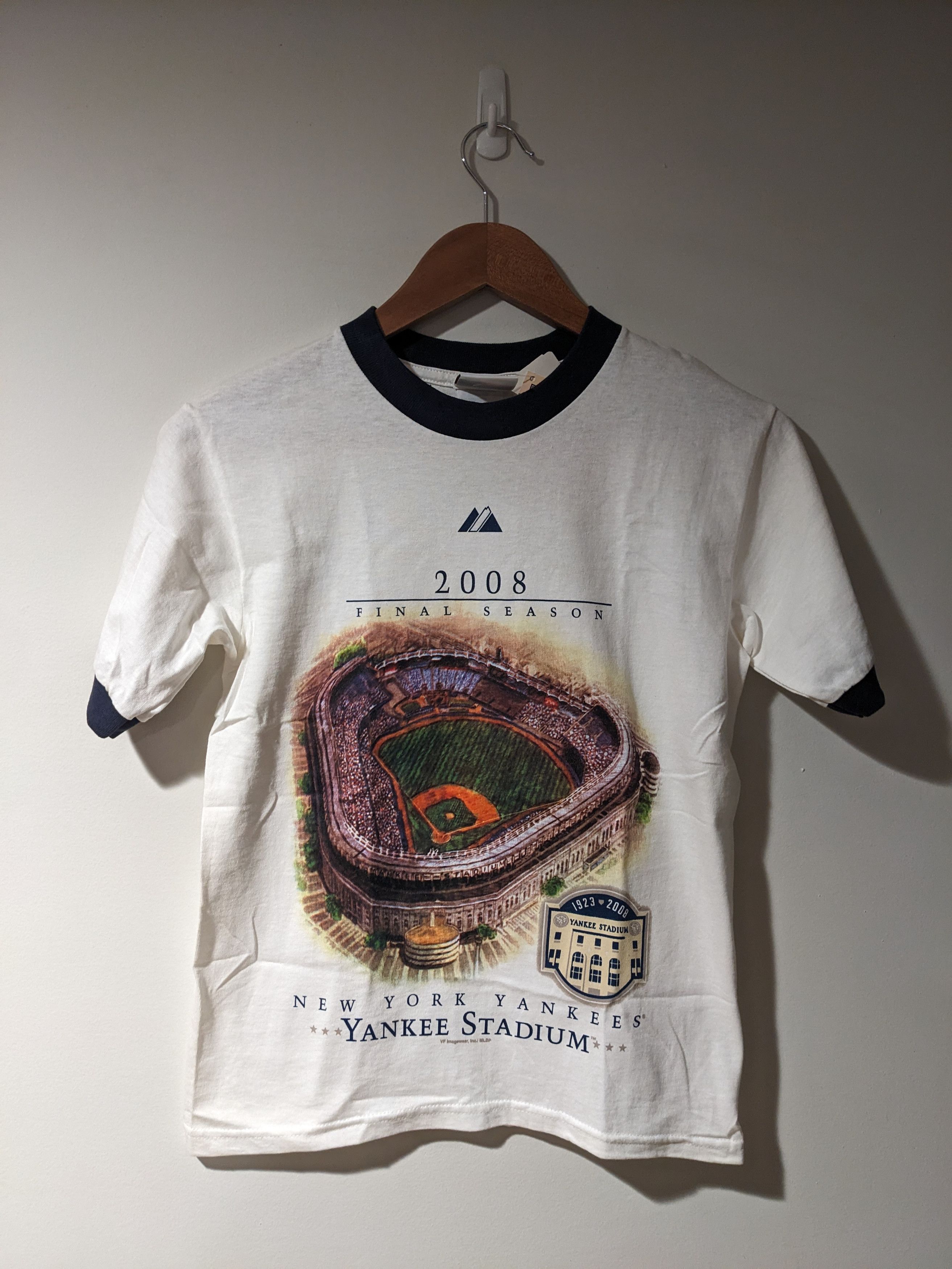 Vintage 2008 New York Yankees Stadium Youth Ringer T-Shirt