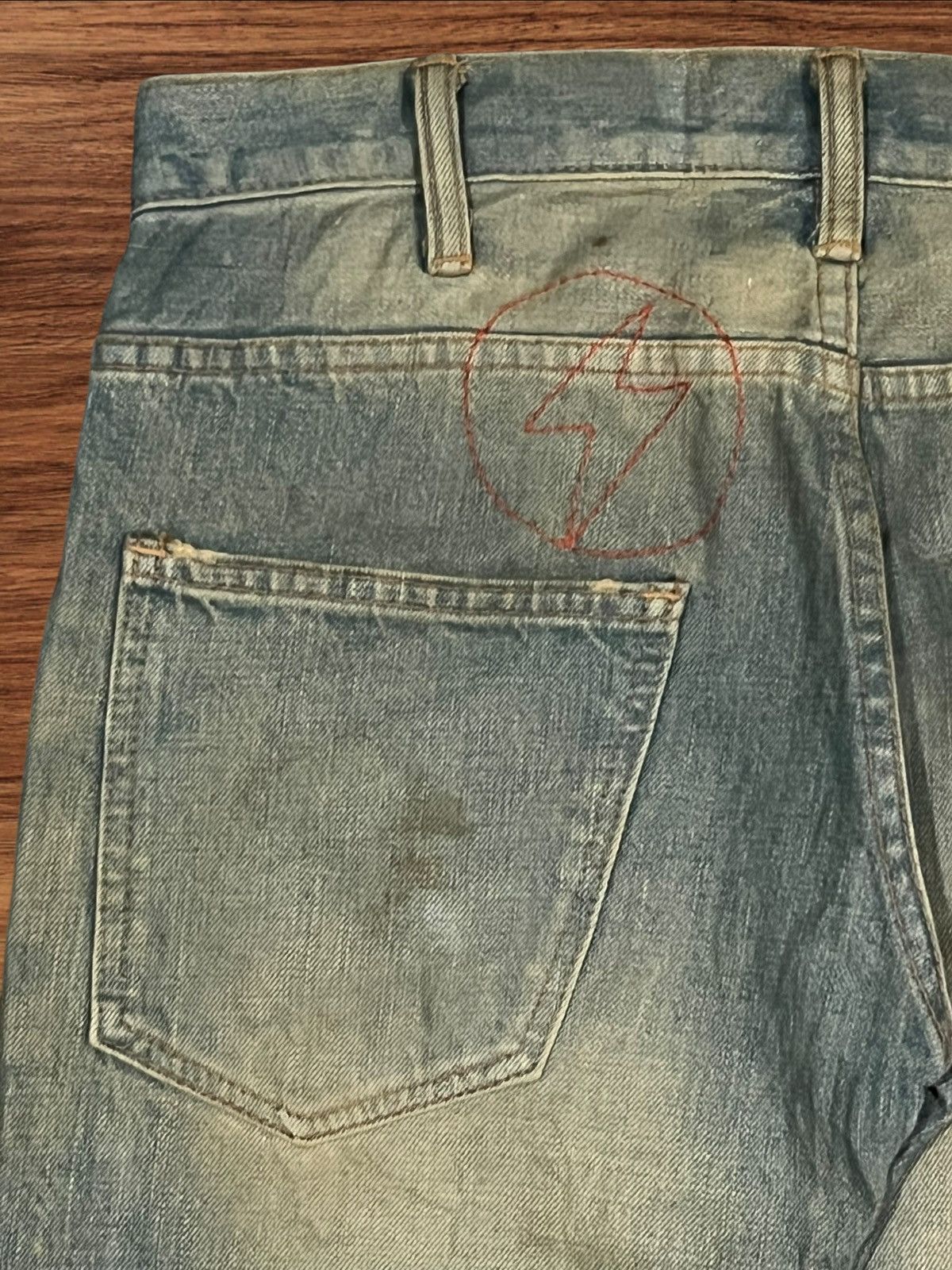 Undercover Led Rechwe Fragment Design Mud Washed Thunder Flare Jeans Size US 30 / EU 46 - 7 Thumbnail