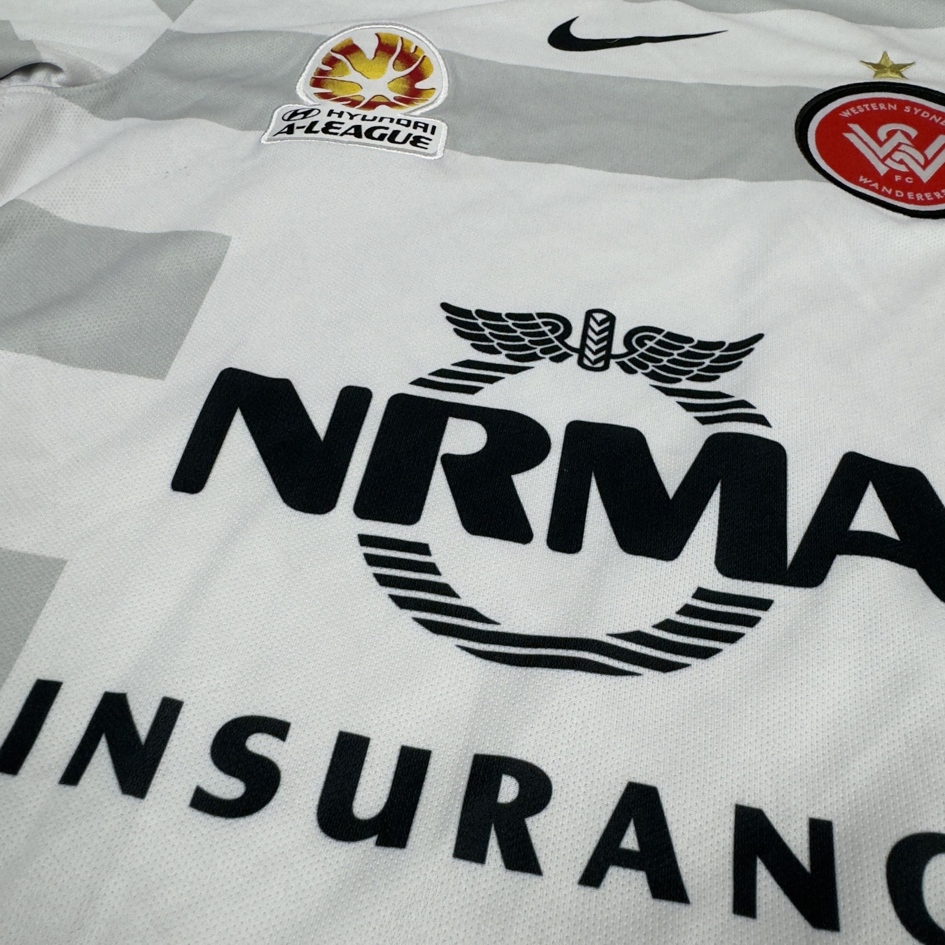 Nike Nike Men White Gray Western Sydney Wanderers FC Jersey Small Size US S / EU 44-46 / 1 - 3 Thumbnail