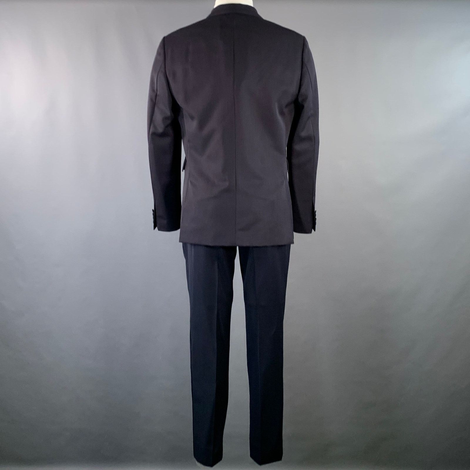 Burberry Prorsum BURBERRY PRORSUM Size 40 Navy Wool Notch Lapel Tuxedo Size 40R - 4 Thumbnail