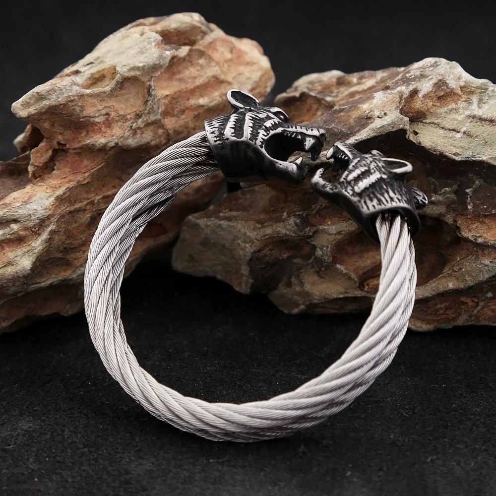 Other Retro Double Wolf Head Bracelet Size ONE SIZE - 6 Thumbnail