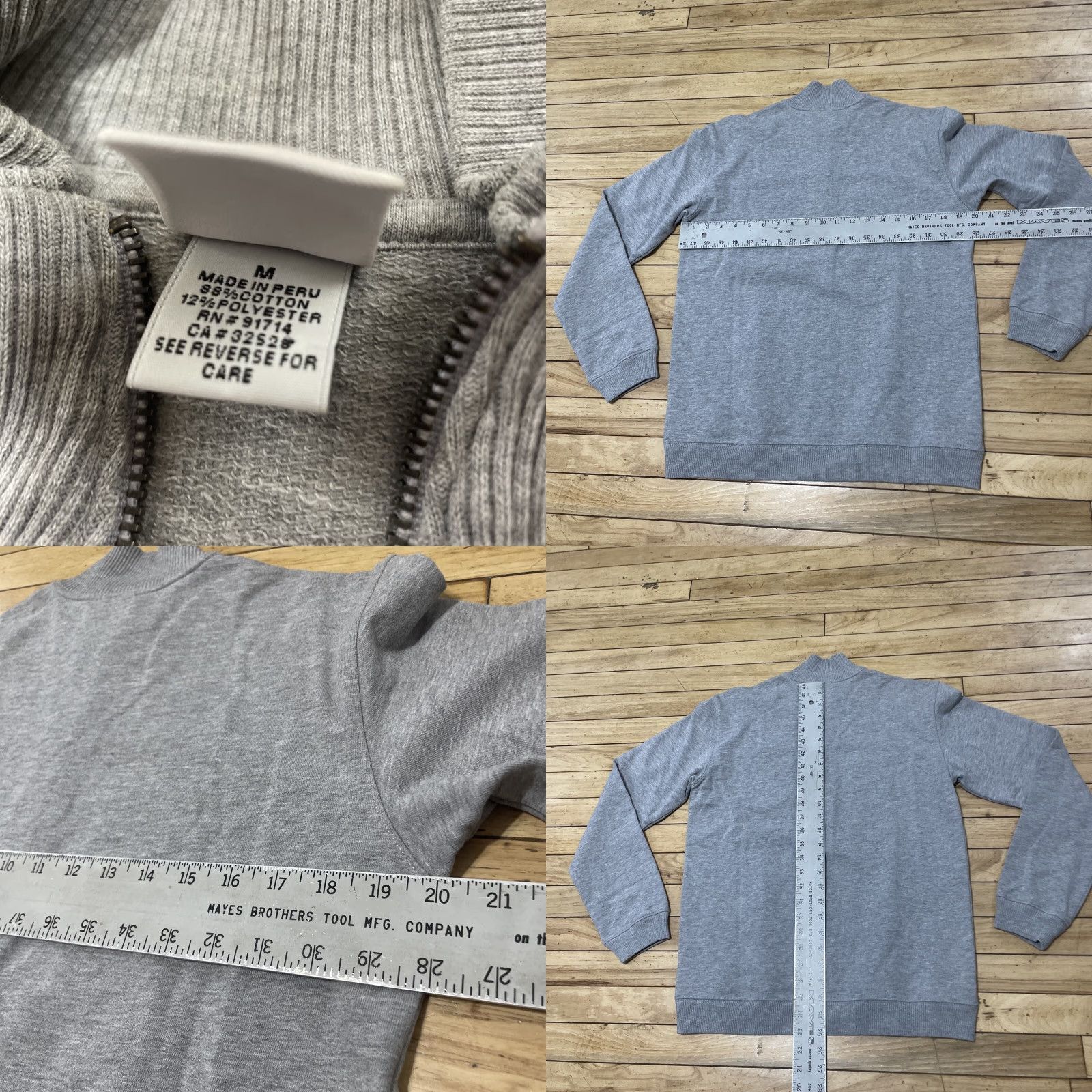 Armani Exchange Armani Exchange 1/4 Zip Jacket Men M Gray Designer Streetwear A X Shirt Size US M / EU 48-50 / 2 - 8 Thumbnail