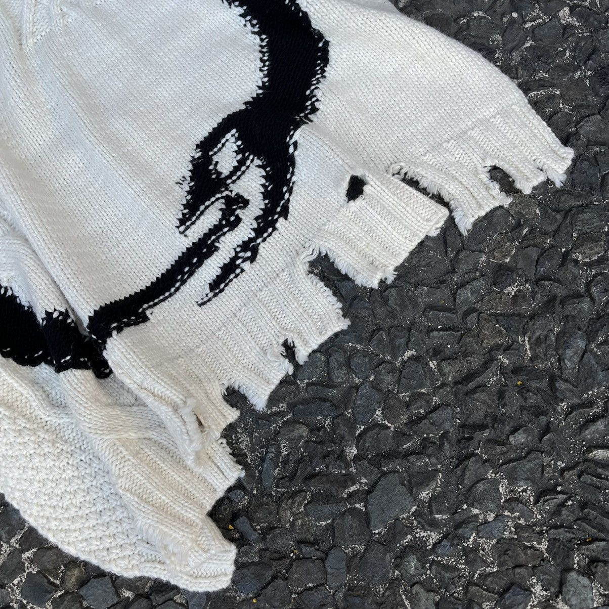 MM6 MM6 Maison Margiela F/W 2022 Ouroboros Distressed Knit Wrap Size S / US 4 / IT 40 - 6 Thumbnail