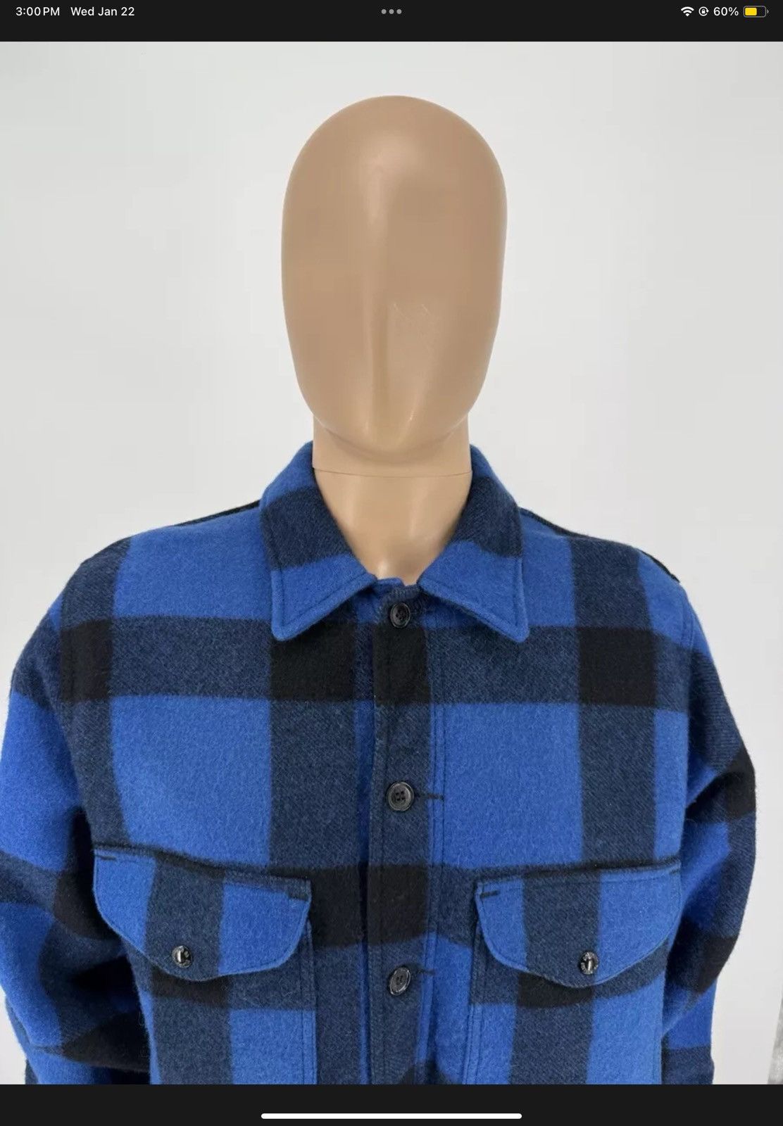 Filson Vintage 2000s Filson Flannel Shirt Blue Black Men’s Size L Size US L / EU 52-54 / 3 - 3 Thumbnail