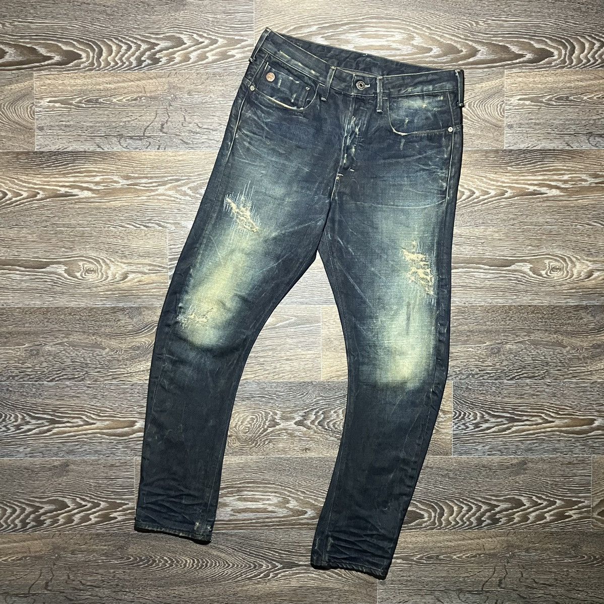 G-Star G-Star Raw Type C 3D Loose Tapered Dirty Blue Denim Jeans Size US 32 / EU 48 - 3 Thumbnail