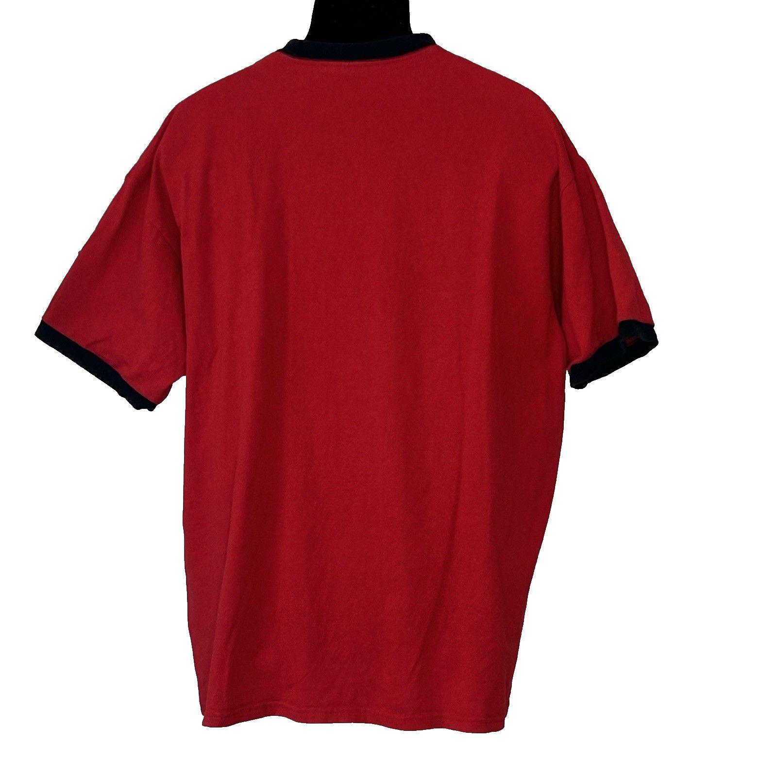 Nike Y2K Nike Ringer Tee XL Red Black Mini Swish Trim S/S USA Size US XL / EU 56 / 4 - 2 Thumbnail