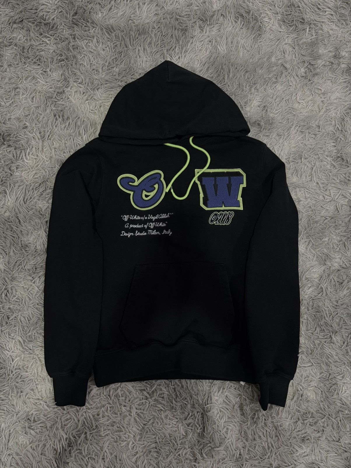OFF-WHITE PATCH HOODIE
