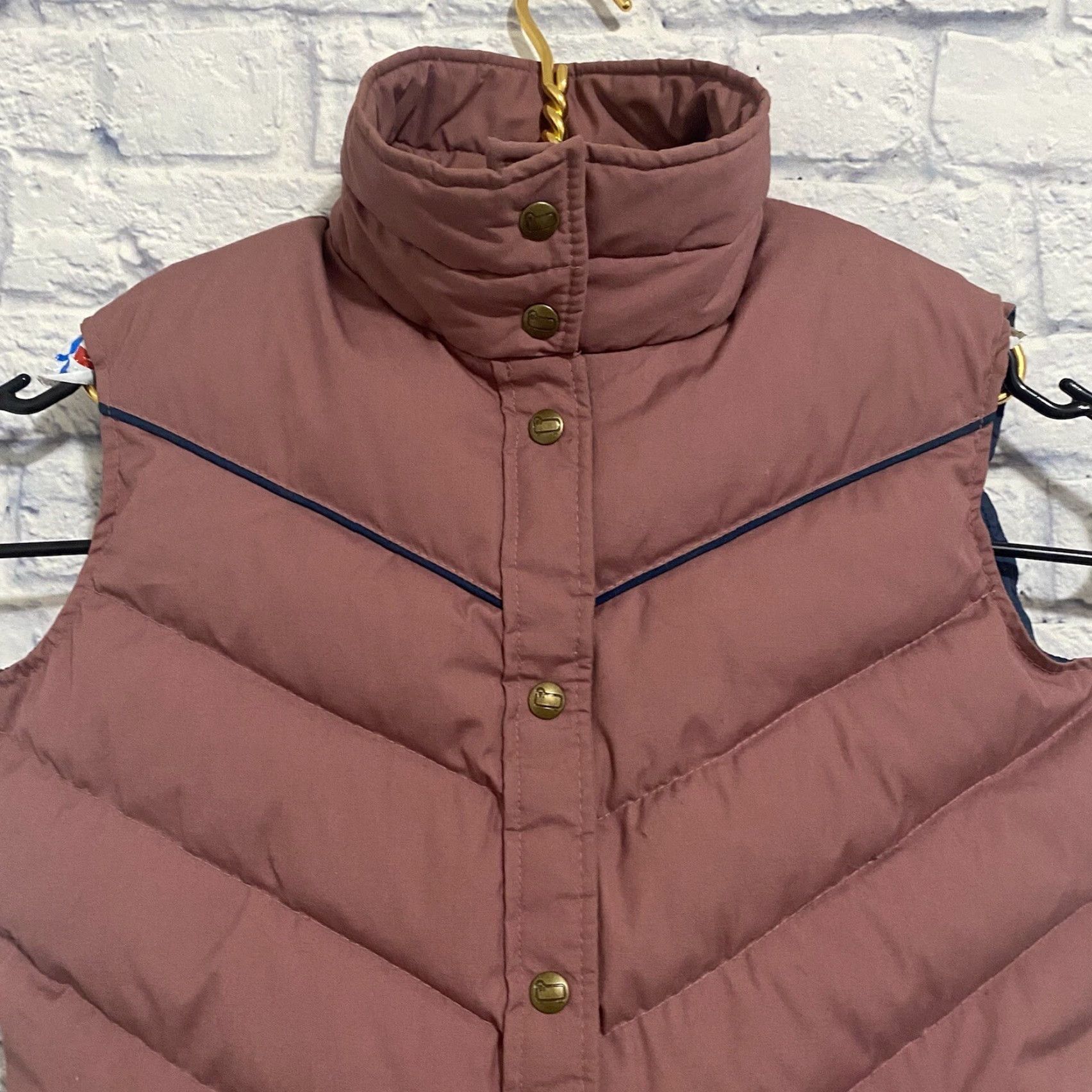 Vintage Woolrich Vest Puffer Down USA Women's Mauve L Large Knit Polyester/Cotton Vintage 80s Made in USA Goose Down Vest Womens Size L Size L / US 10 / IT 46 - 7 Thumbnail