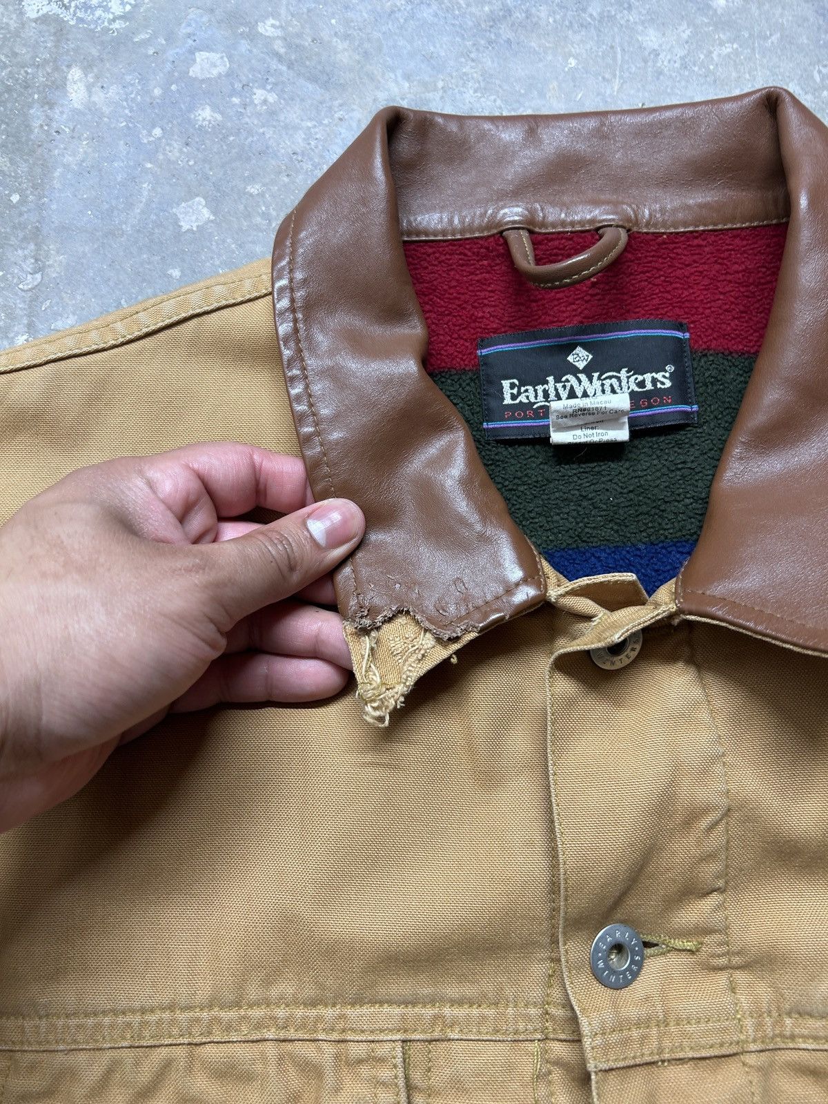 Vintage Vintage 00’s Earlywinters Blanket Lined Canvas Jacket Size US L / EU 52-54 / 3 - 2 Thumbnail