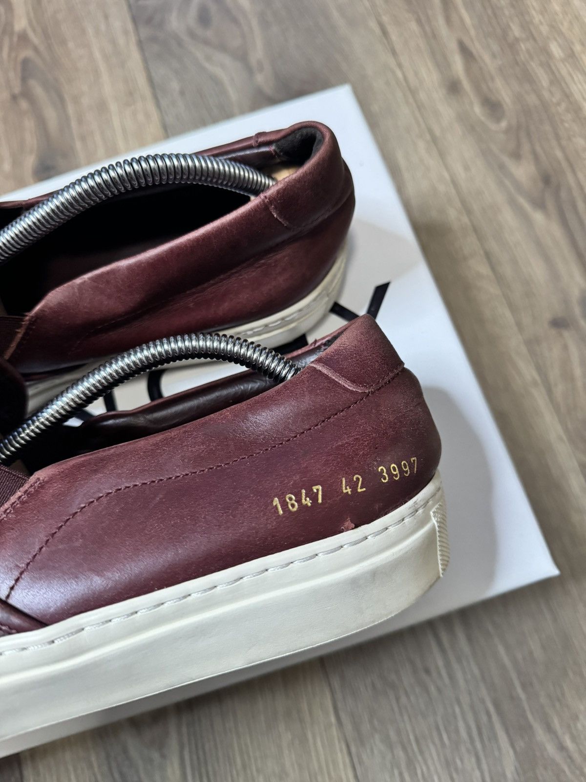 Common Projects × Designer Common Projects Slip On Leather Bordeaux Size US 8.5 / EU 41-42 - 7 Thumbnail
