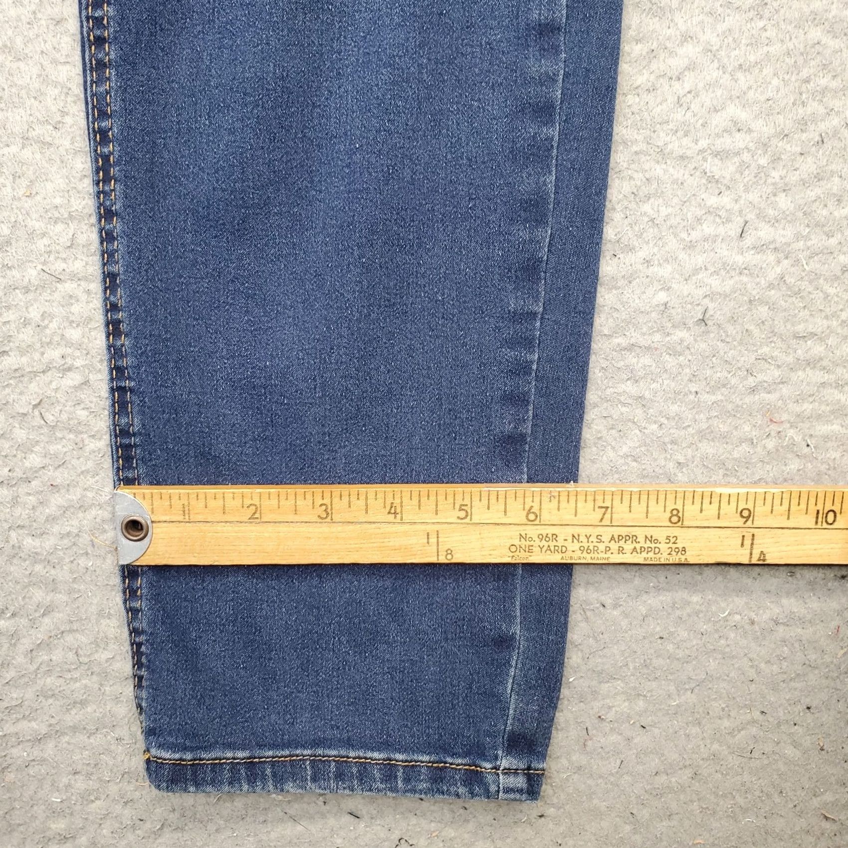 Vintage Angels Signature Jeans Womens 16 Blue Stretch Distressed Skinny Leg - 5-Pocket Denim Jeans Size 38" / US 16 / IT 52 - 5 Thumbnail