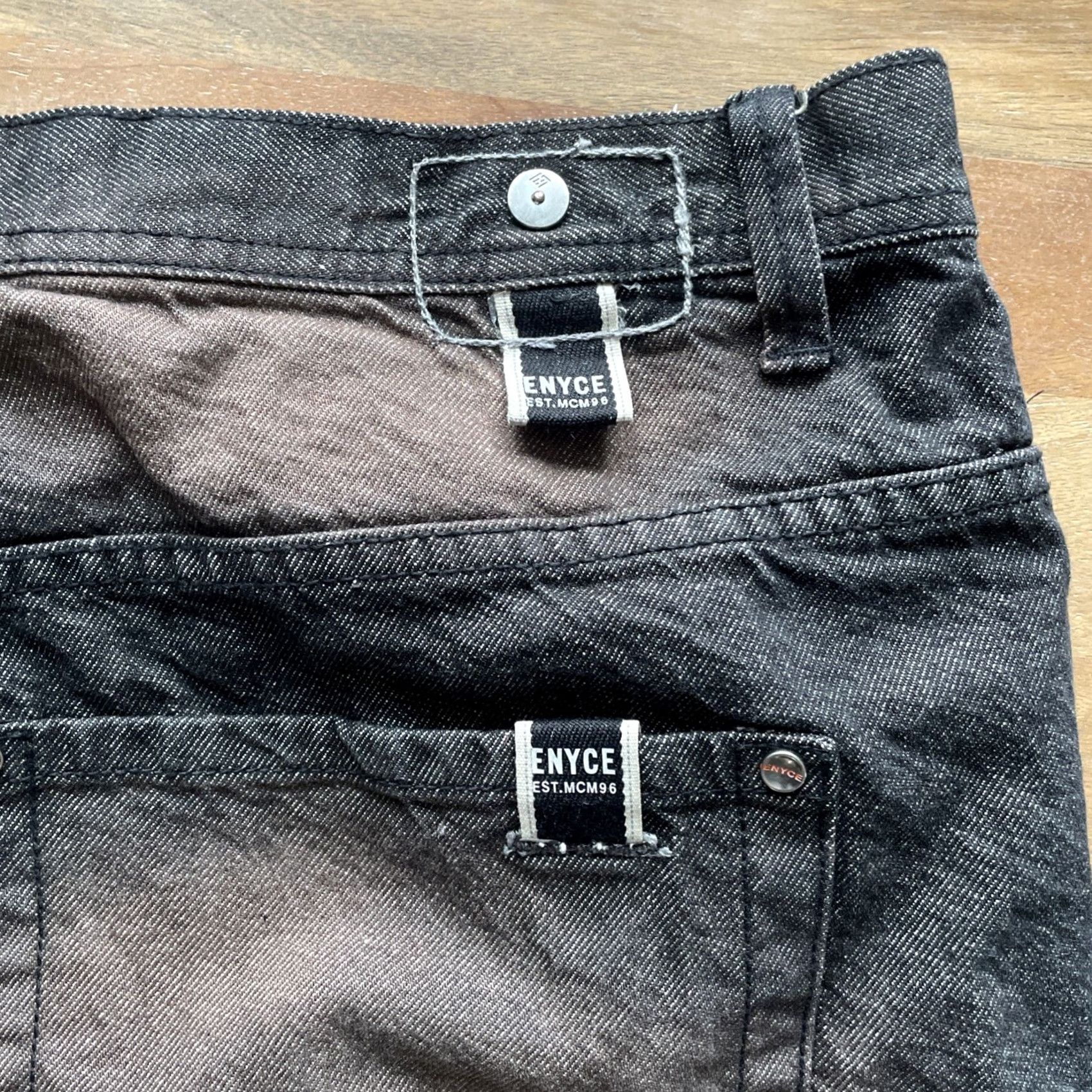 Enyce VINTAGE Enyce Jeans Mens Jeans 42x33 Baggy Hip Hop Skater Embroidered Logo Black 90s Y2K City Grunge Hip Hop Mens Jeans Size US 42 / EU 58 - 5 Thumbnail
