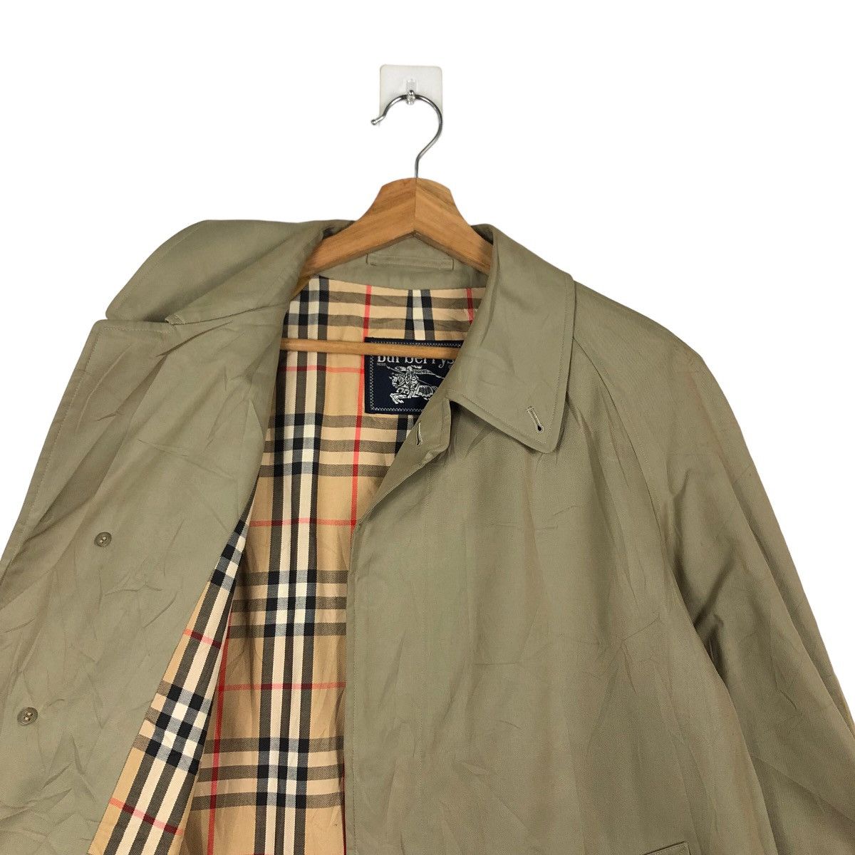 Burberry 🔥90’s VINTAGE TRENCH COAT BURBERRY NOVA CHECK LINING Size US M / EU 48-50 / 2 - 9 Thumbnail