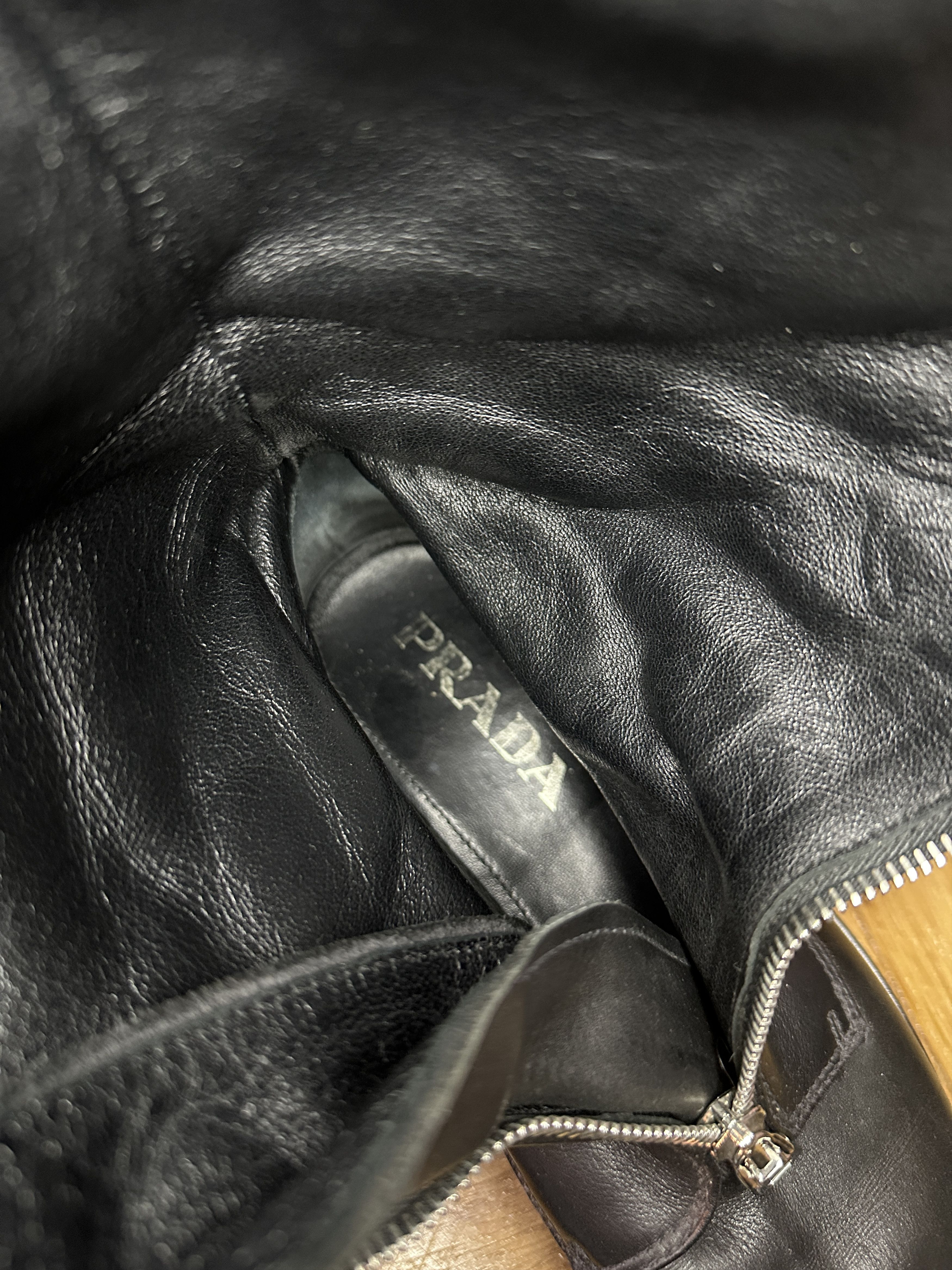 Prada Prada Leather Riding Boots Size US 8.5 / IT 38.5 - 7 Thumbnail