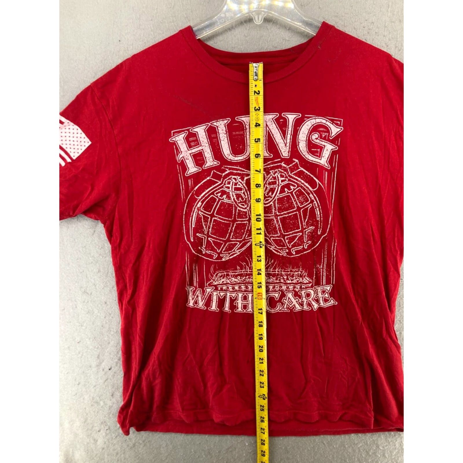 Vintage Grunt Style Men's T-Shirt Large Red Graphic Print Christmas Grenade Crew Neck Regular Fit Size US L / EU 52-54 / 3 - 3 Thumbnail