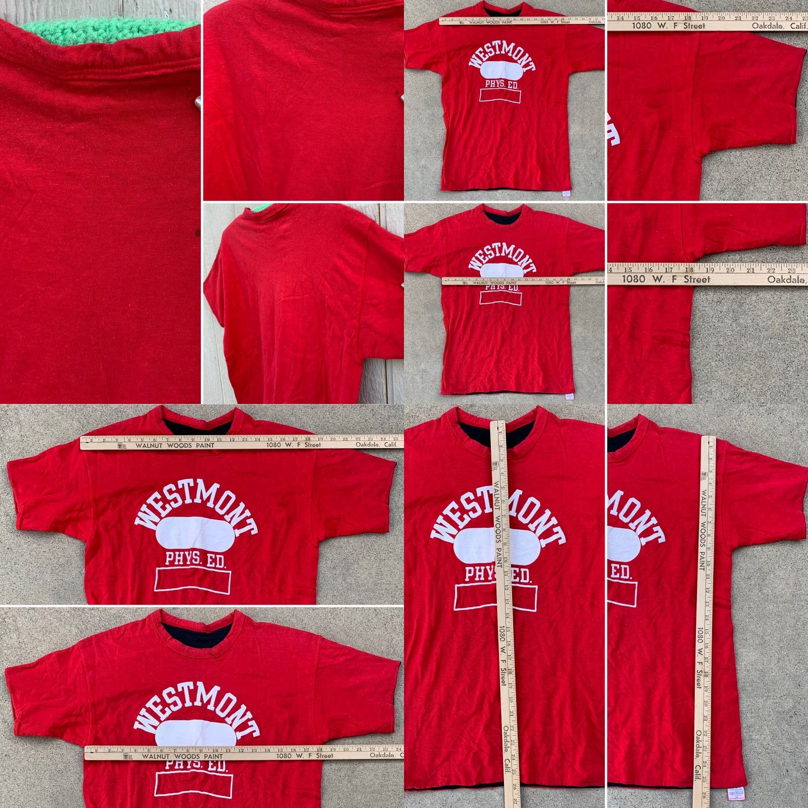 Champion VINTAGE Champion PE shirt Shirt Unisex L Red 70s reversible blue bar 70s L Mens Womens Boys Girls Size US L / EU 52-54 / 3 - 8 Thumbnail