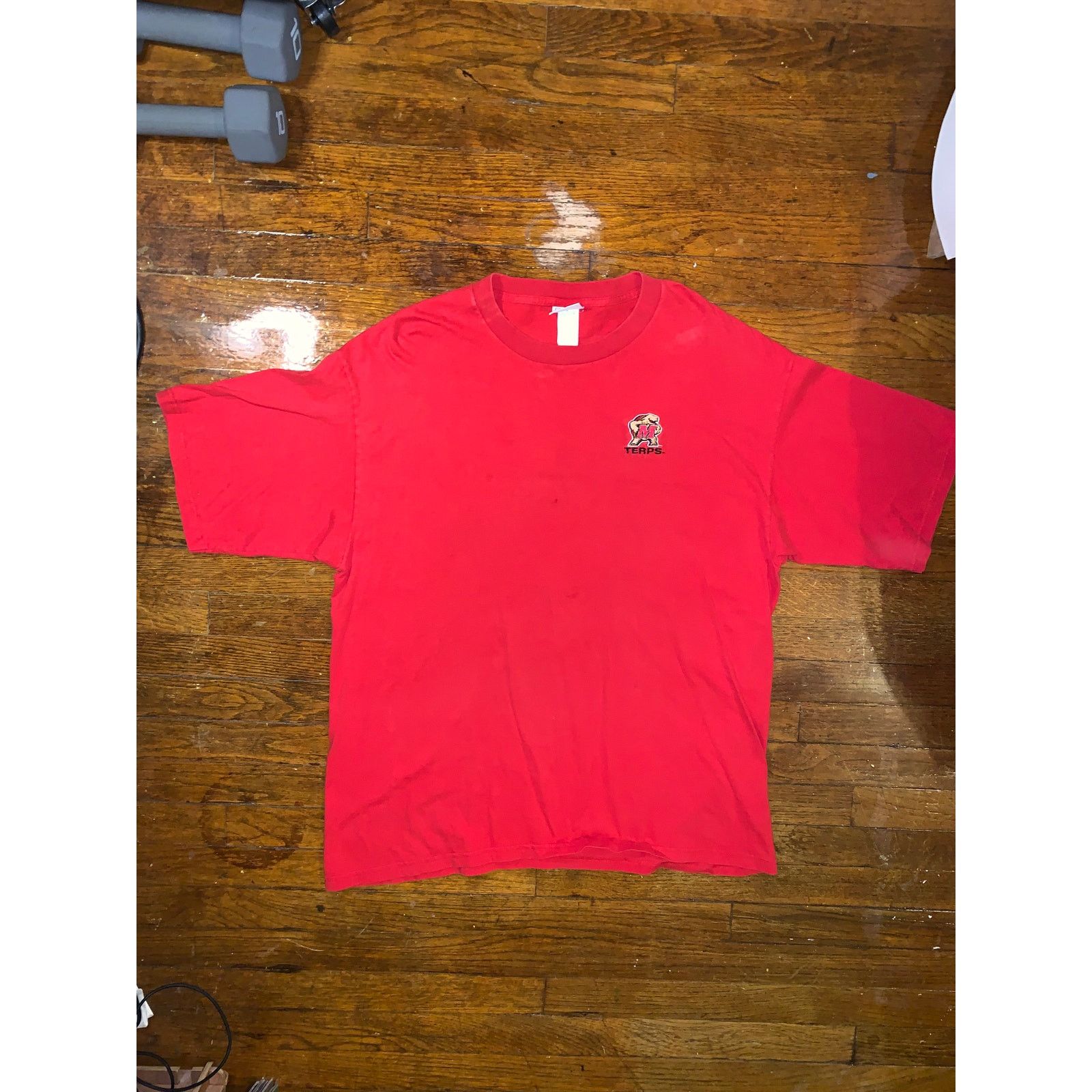 NCAA × Vintage Vintage Maryland Terrapins Lee Sport T Shirt Red Embroidered Size US XL / EU 56 / 4 - 1 Thumbnail