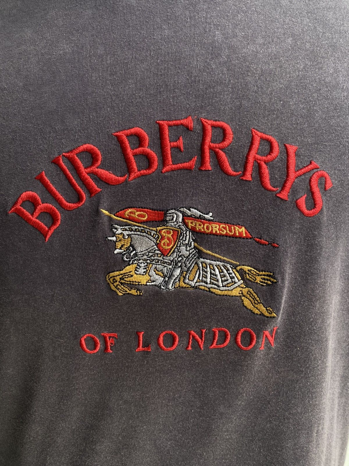 Burberry Vintage Burberry Embroided Logo 90s Tshirt Size US S / EU 44-46 / 1 - 5 Thumbnail
