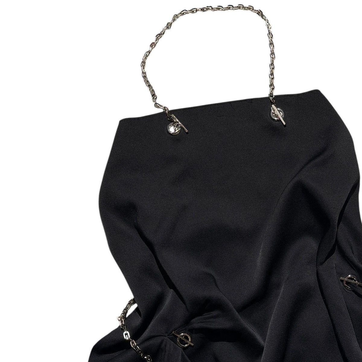 Givenchy $2,590 asymmetric drape dress with G link chain Size S / US 4 / IT 40 - 3 Thumbnail