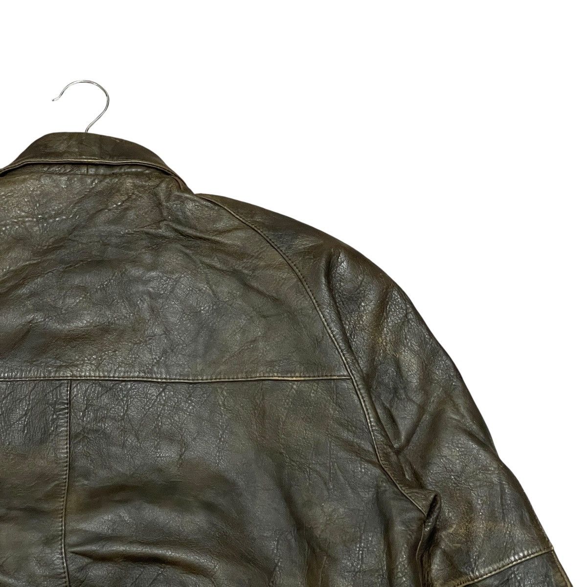 Leather Vintage Zufolo Sheepskin Flight Leather Bomber Jacket Size US L / EU 52-54 / 3 - 14 Thumbnail