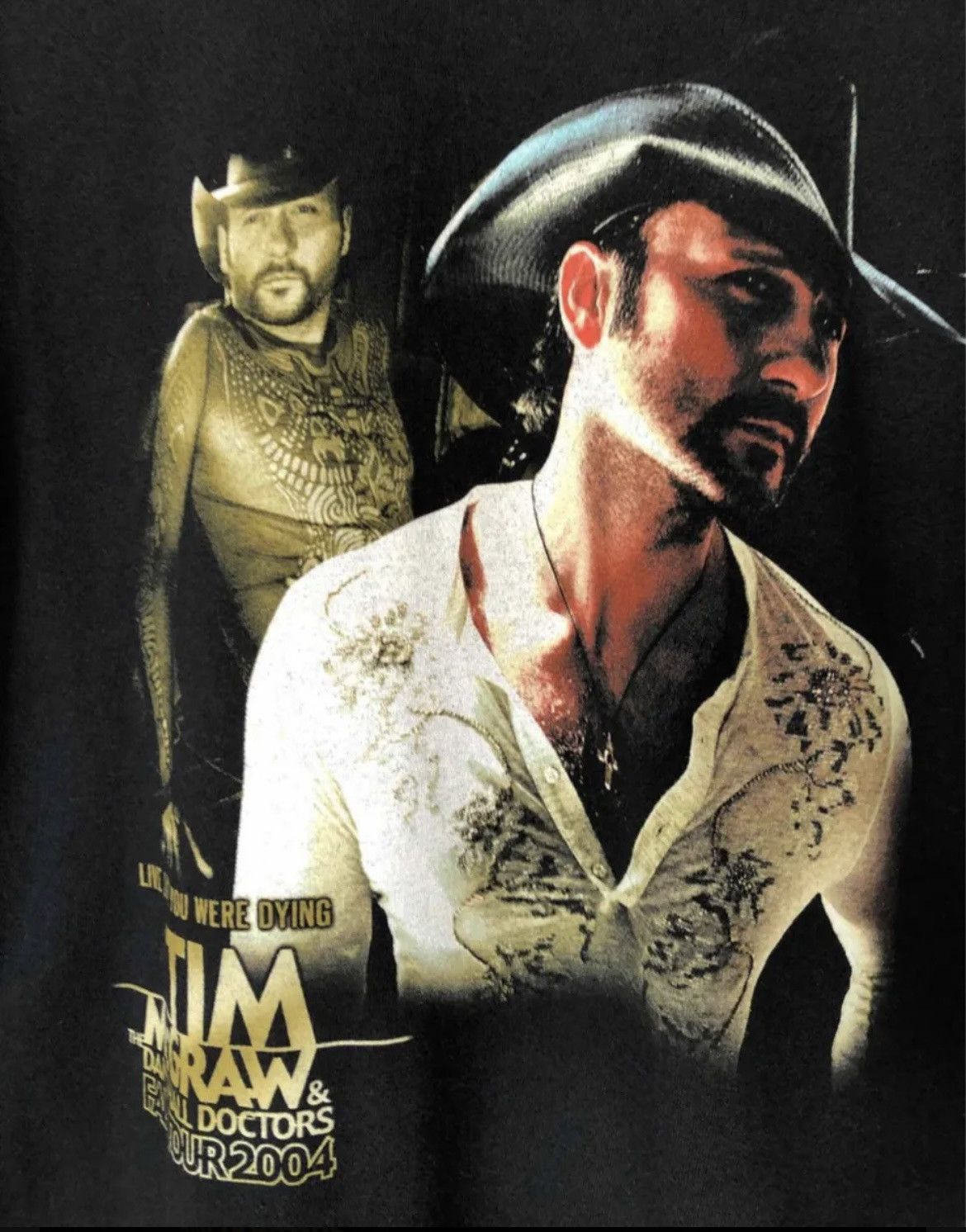 Vintage Tim Mc Graw vintage 2004 tshirt fall tour M black country Size US M / EU 48-50 / 2 - 6 Thumbnail