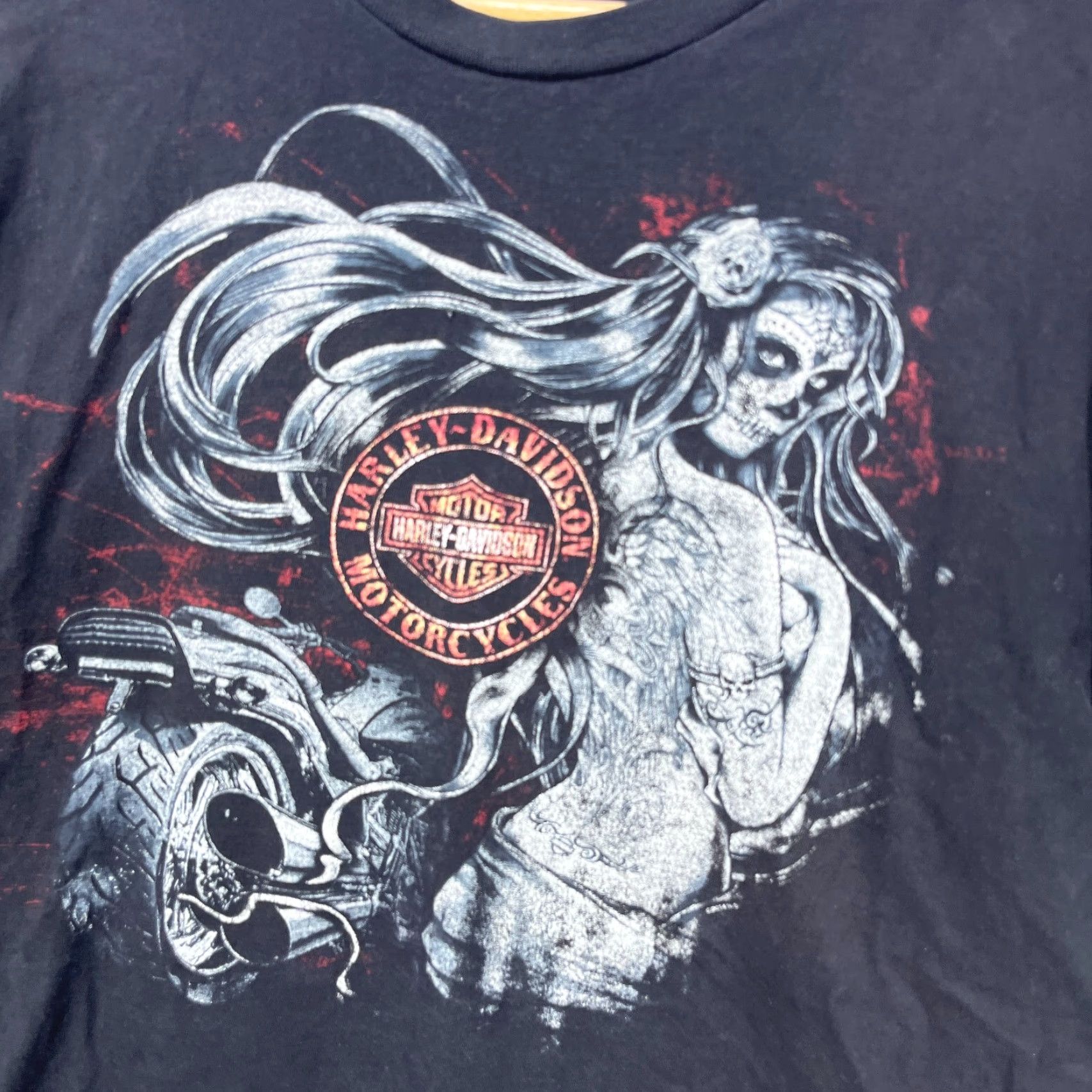 Harley Davidson VINTAGE Harley-Davidson Eagle Wings Goth T-Shirt 2XL Sun Faded Size US XXL / EU 58 / 5 - 5 Thumbnail