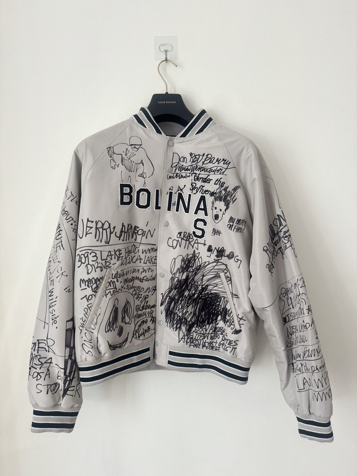 Paly Hollywood Paly Hollywood “Bolinas”Graffiti-Print Bomber Jacket Grey XL Size US XL / EU 56 / 4 - 1 Thumbnail