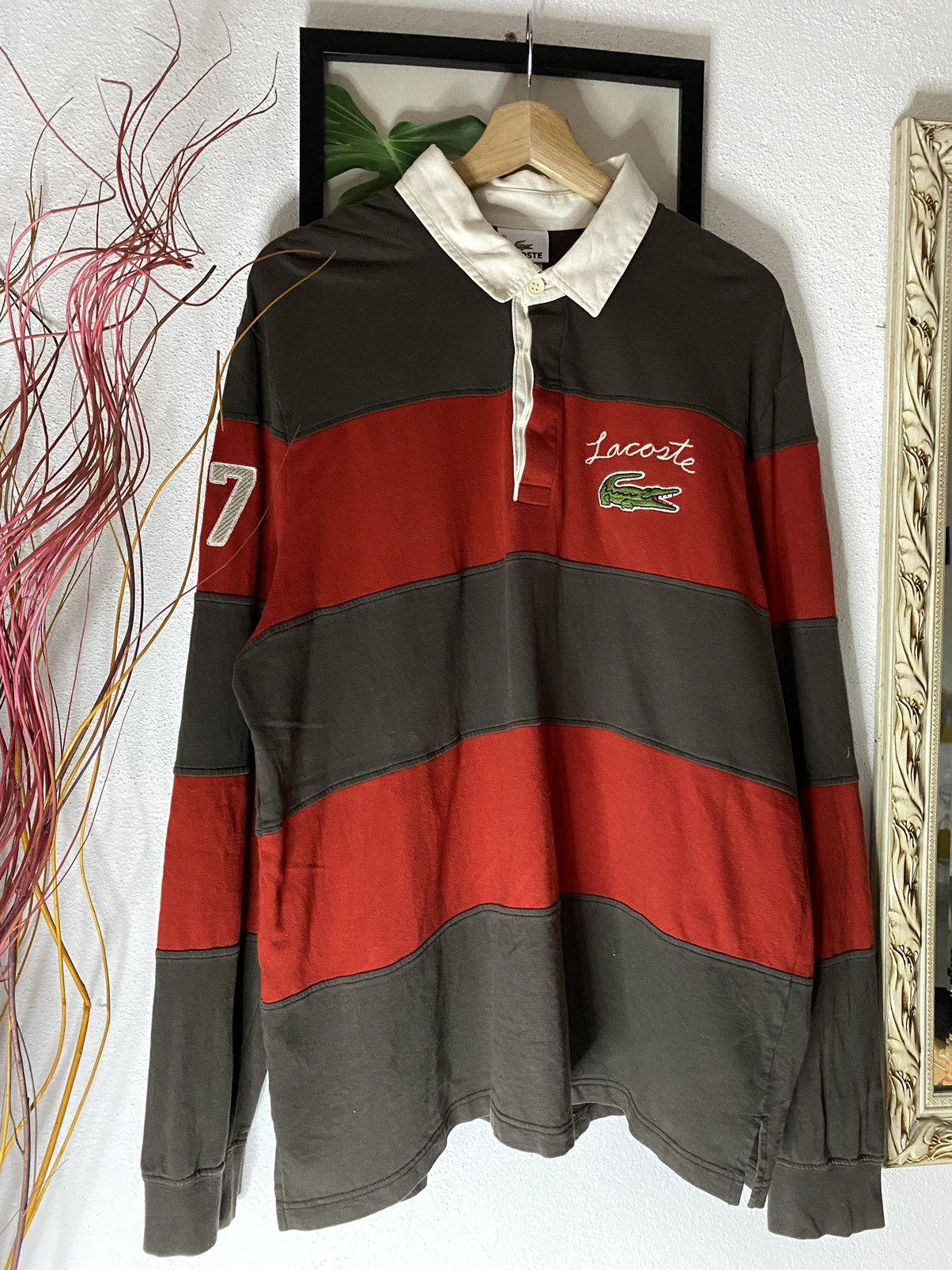 Designer Vintage Lacoste Stripe 27 Size US L / EU 52-54 / 3 - 6 Thumbnail